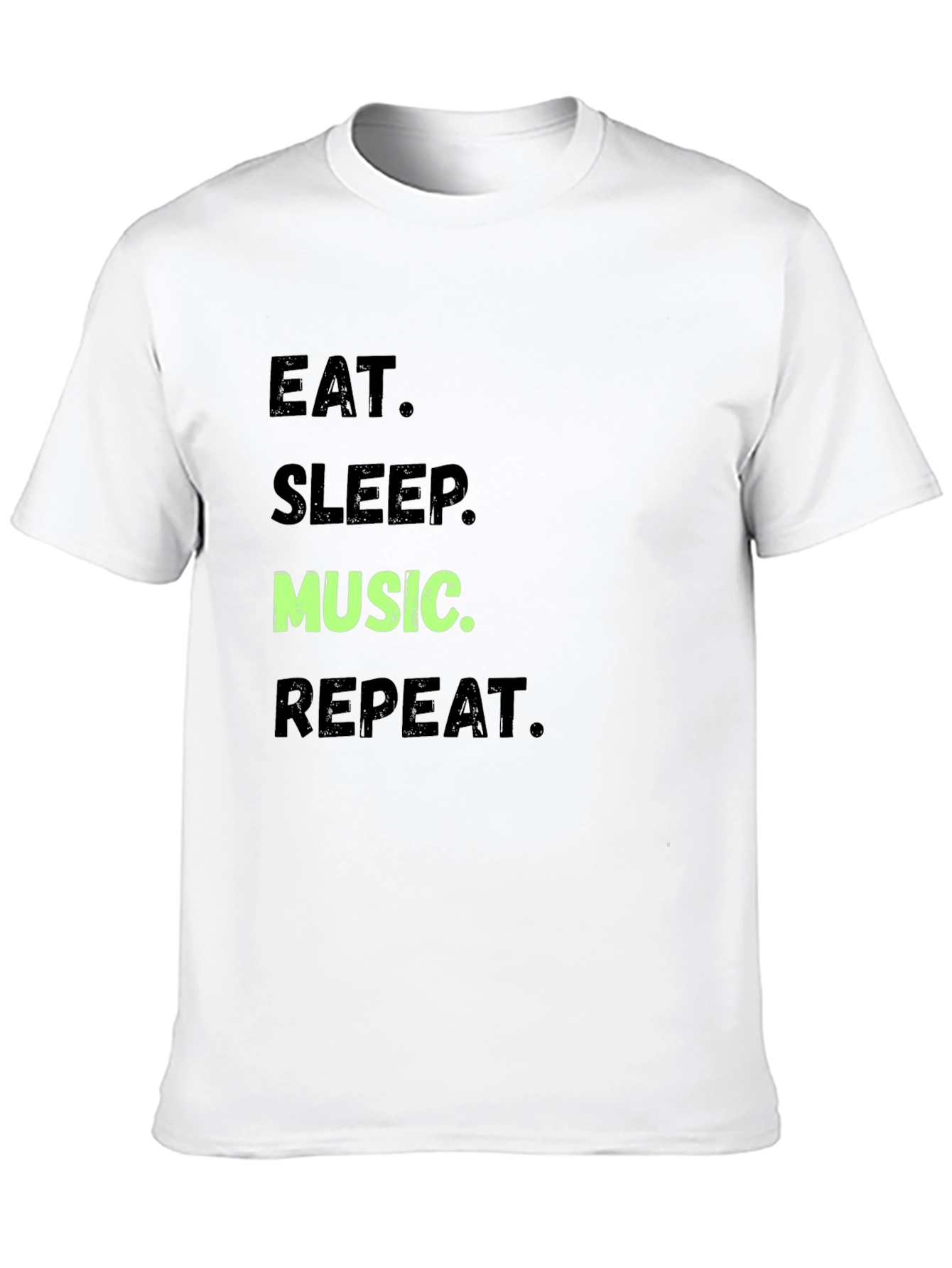 Eat Sleep Music Repeat Black T-Shirt