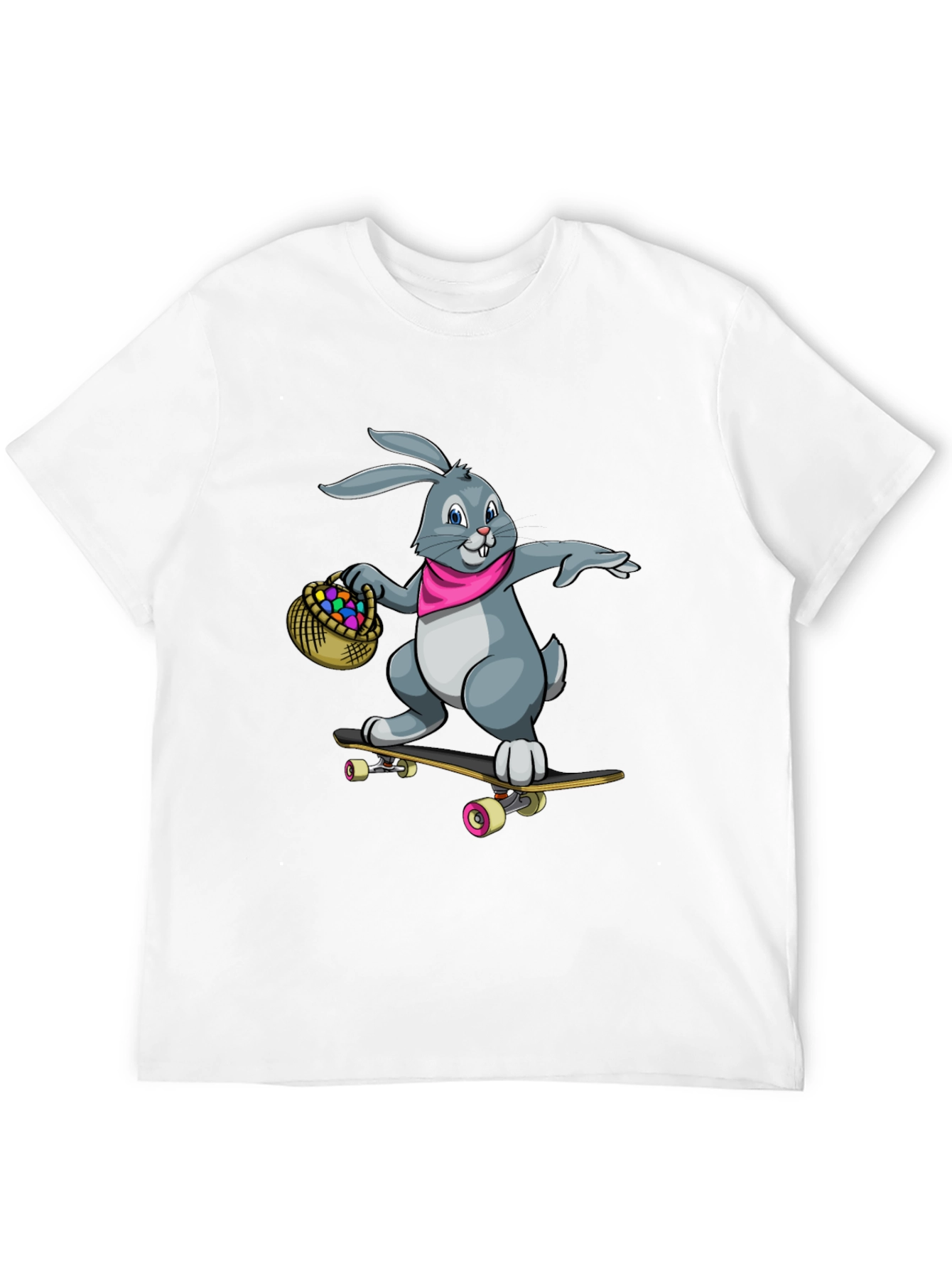 Cool Bunny Skateboarder Graphic Tee