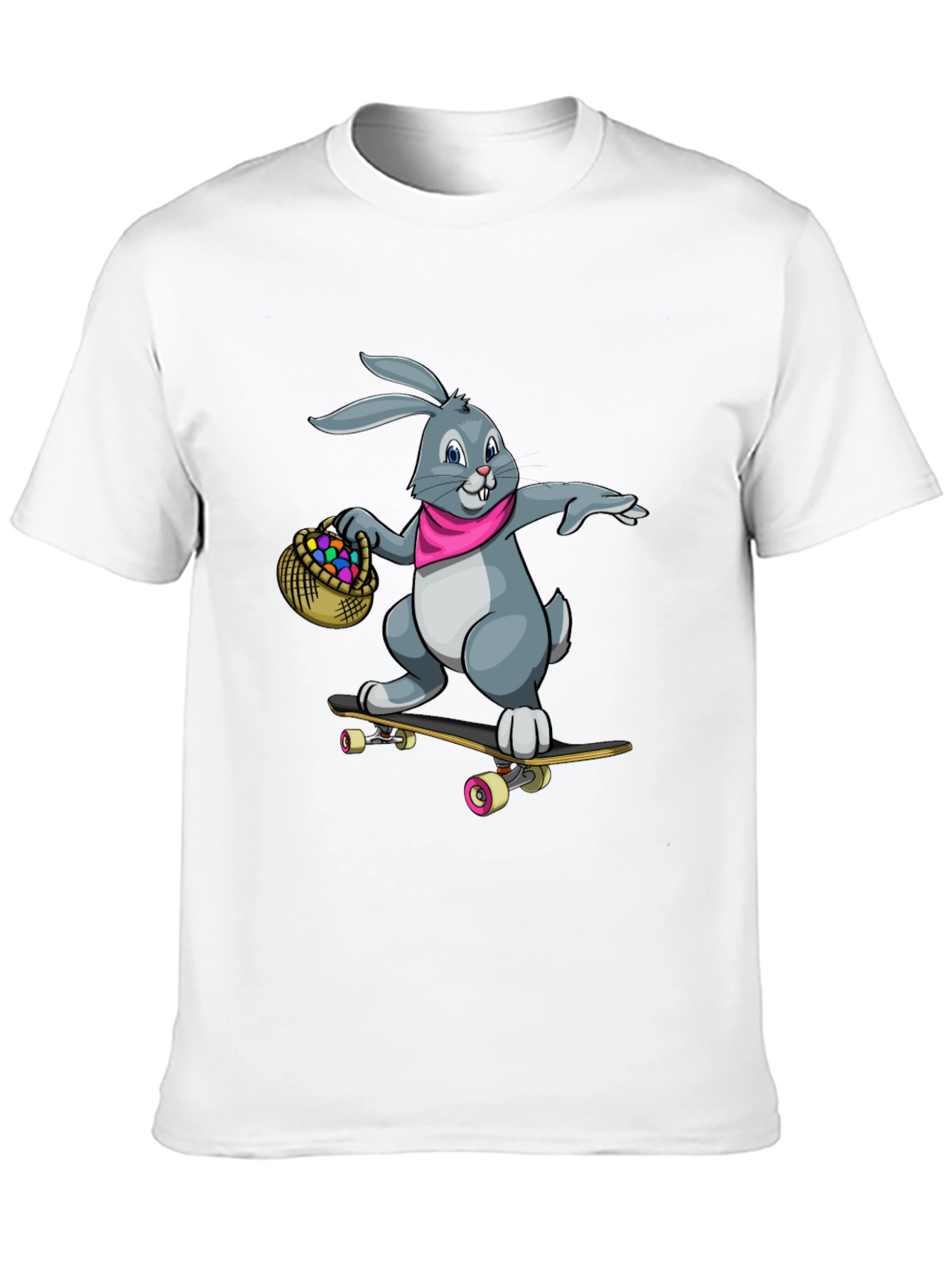 Cool Bunny Skateboarder Graphic Tee