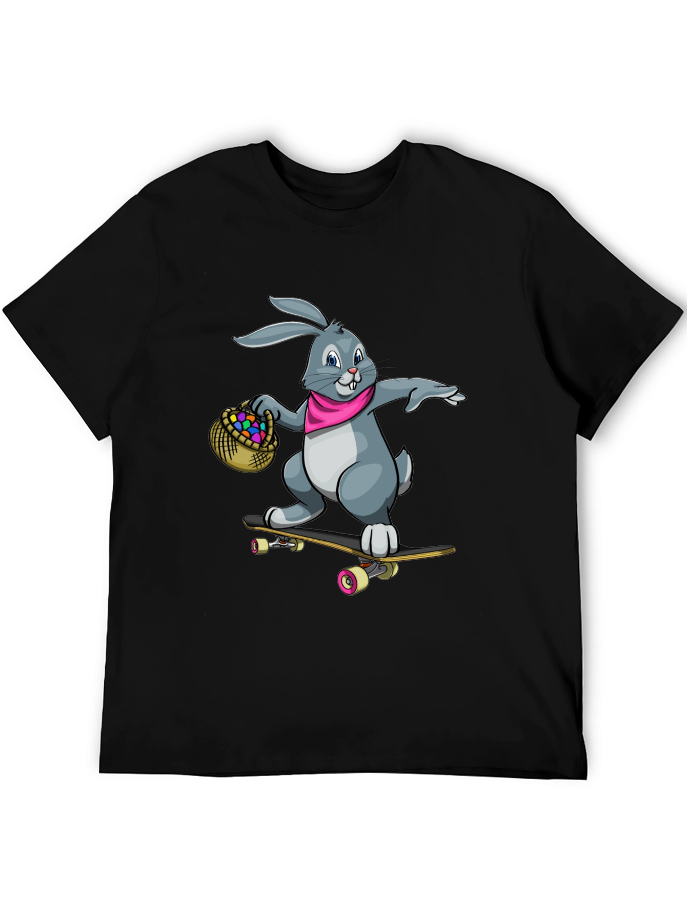 Cool Bunny Skateboarder Graphic Tee
