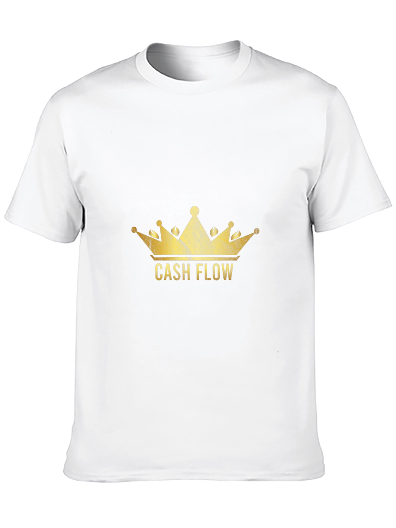 Cash Flow Crown Graphic Tee - Stylish Black T-Shirt