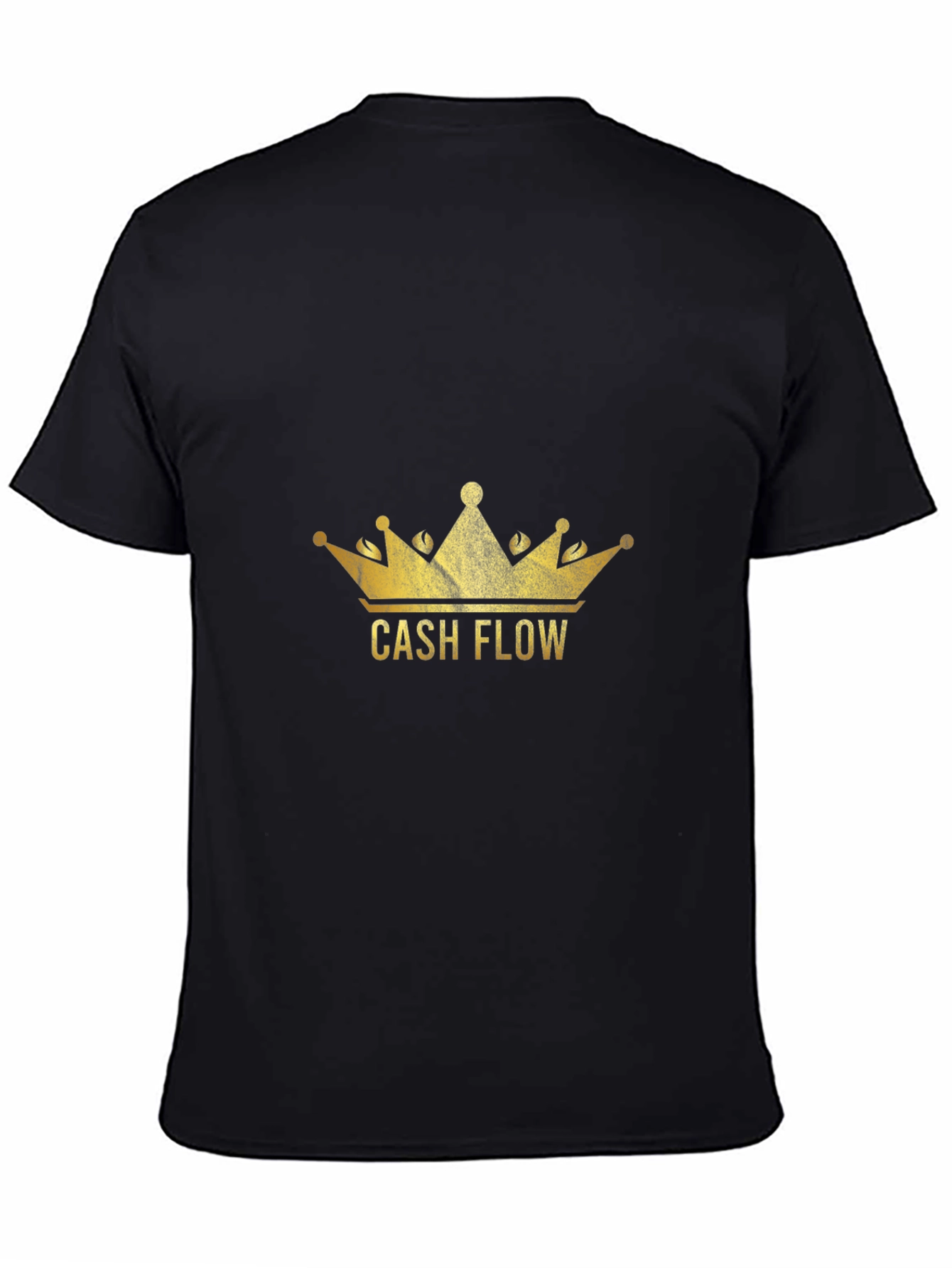 Cash Flow Crown Graphic Tee - Stylish Black T-Shirt