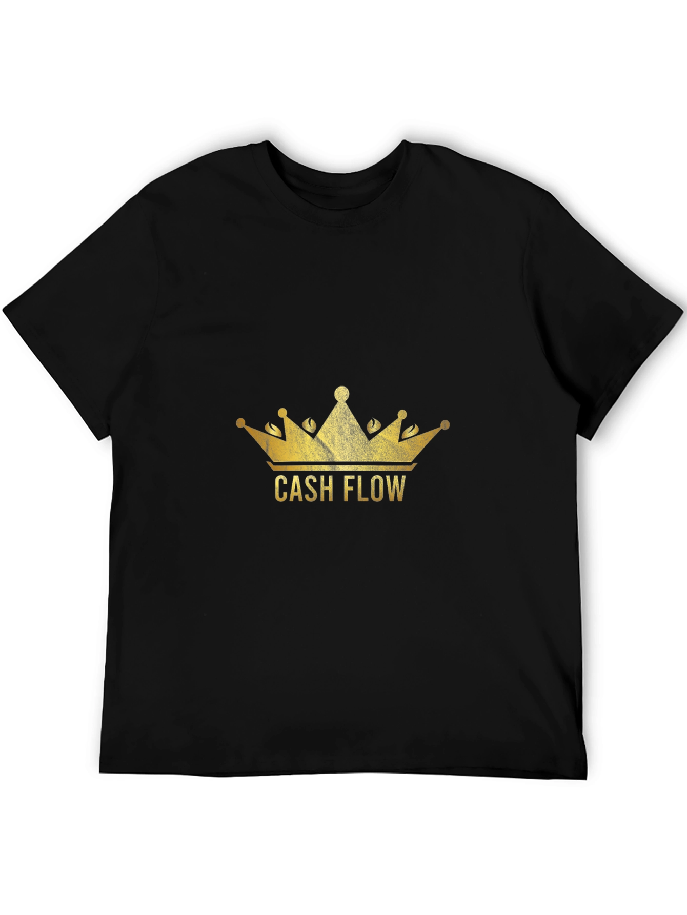 Cash Flow Crown Graphic Tee - Stylish Black T-Shirt