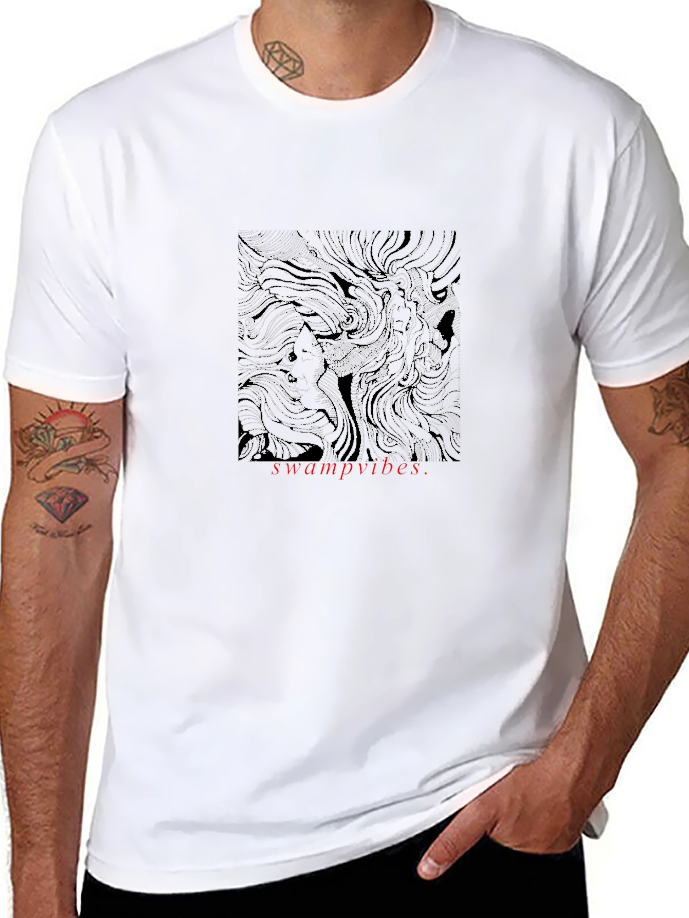 Swamp Vibes Graphic T-Shirt - Modern Art Tee