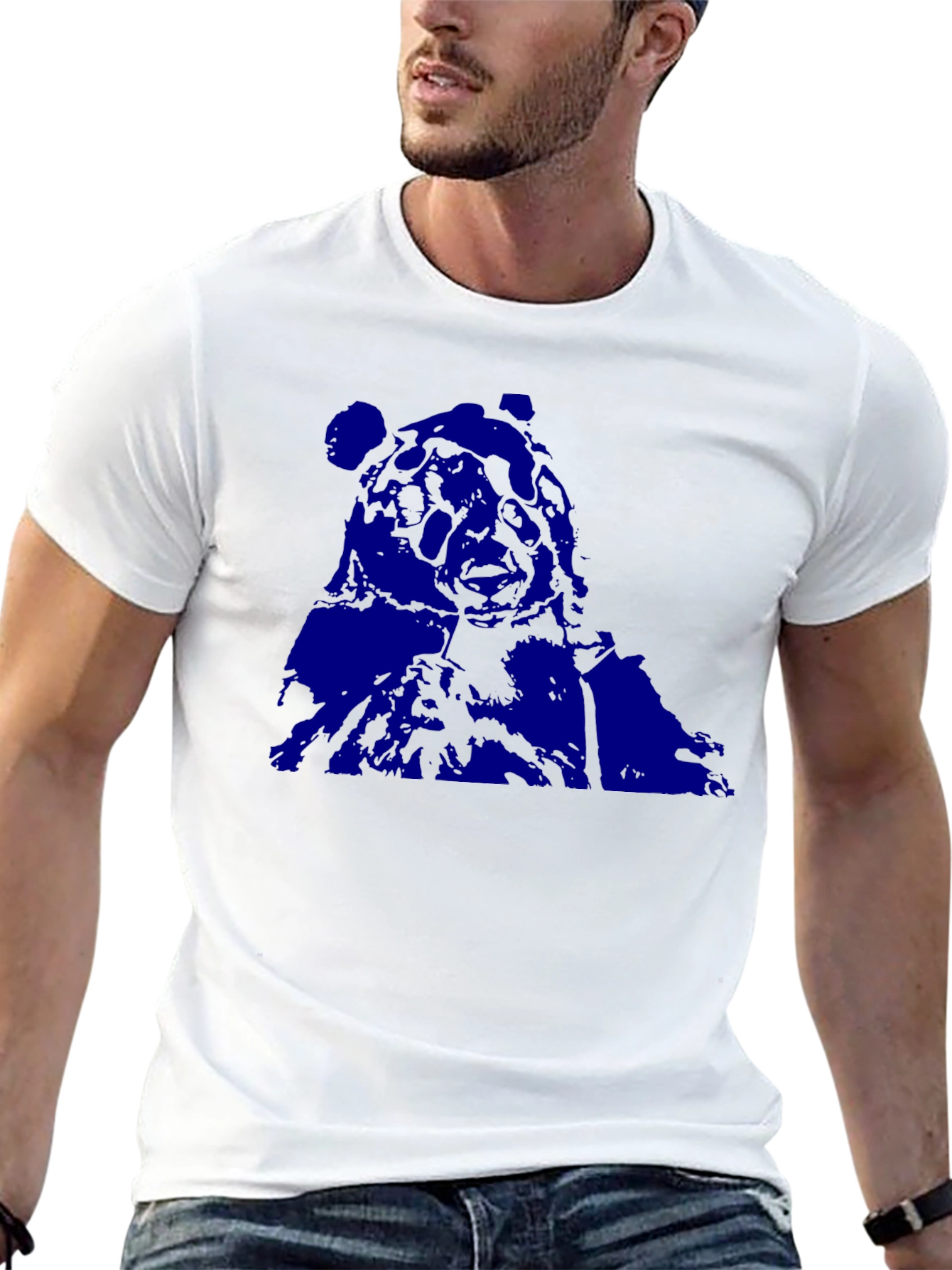 Blue Graphic Tee - Black