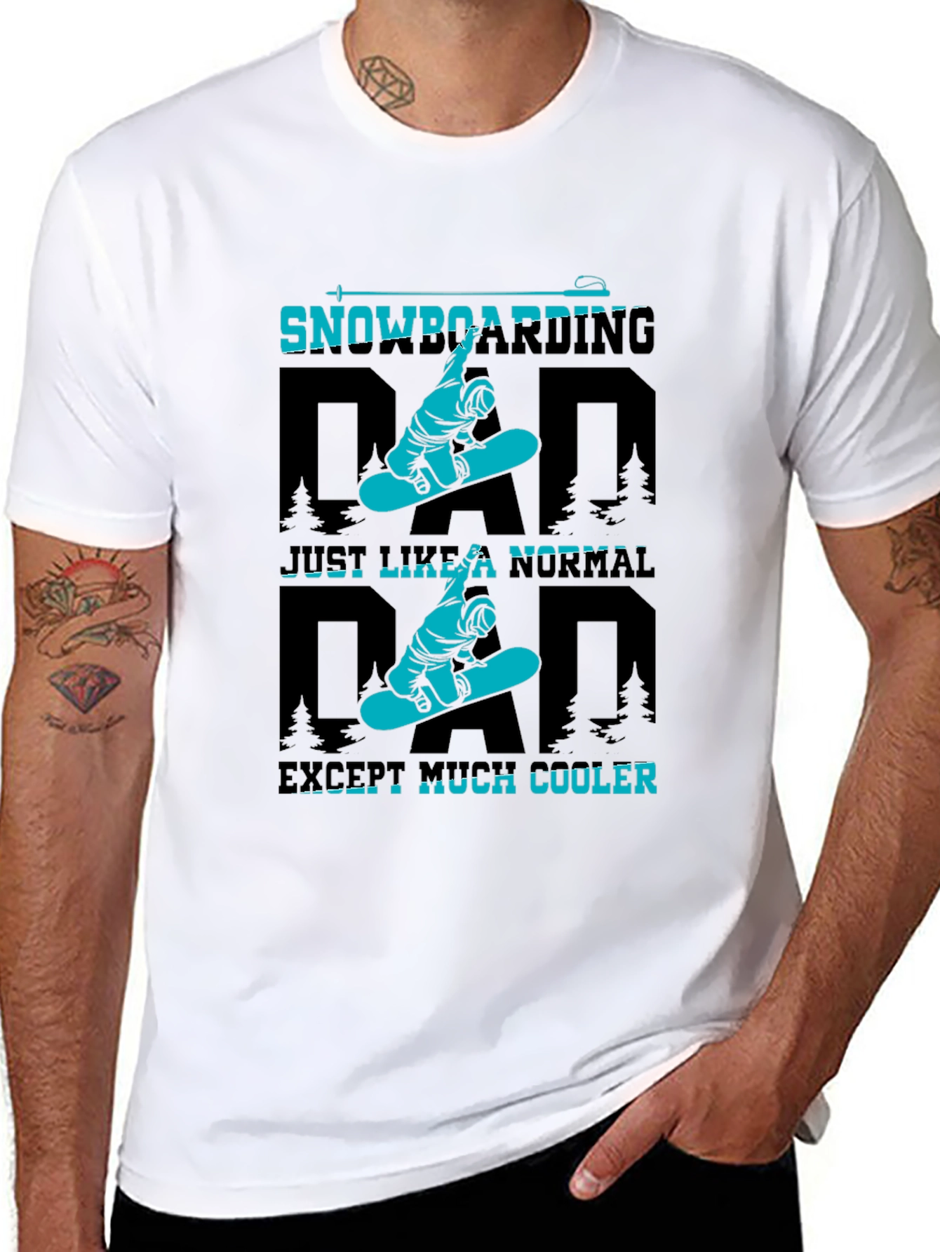 Snowboarding Dad T-Shirt - Cool Fathers Day Gift