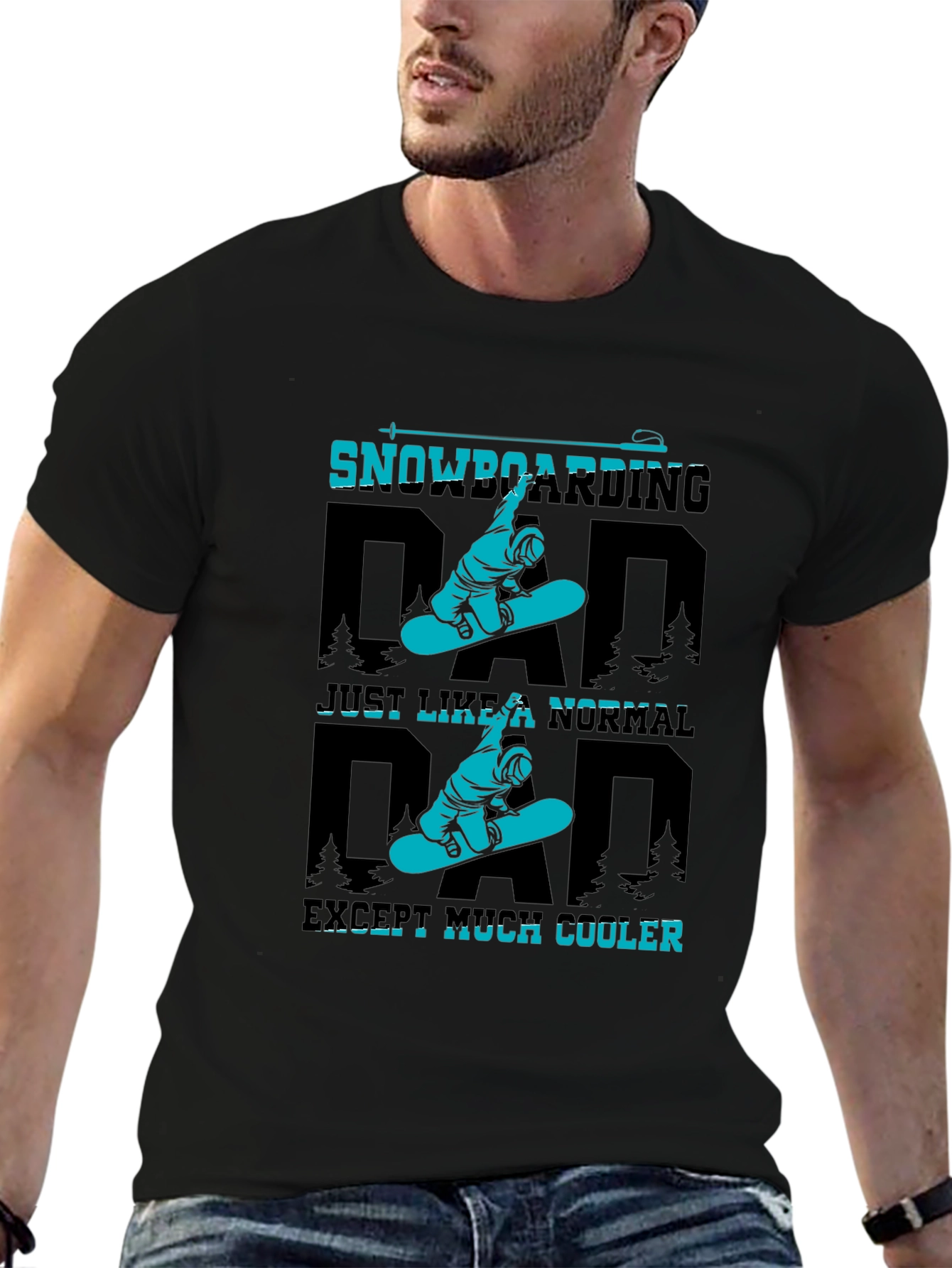 Snowboarding Dad T-Shirt - Cool Fathers Day Gift