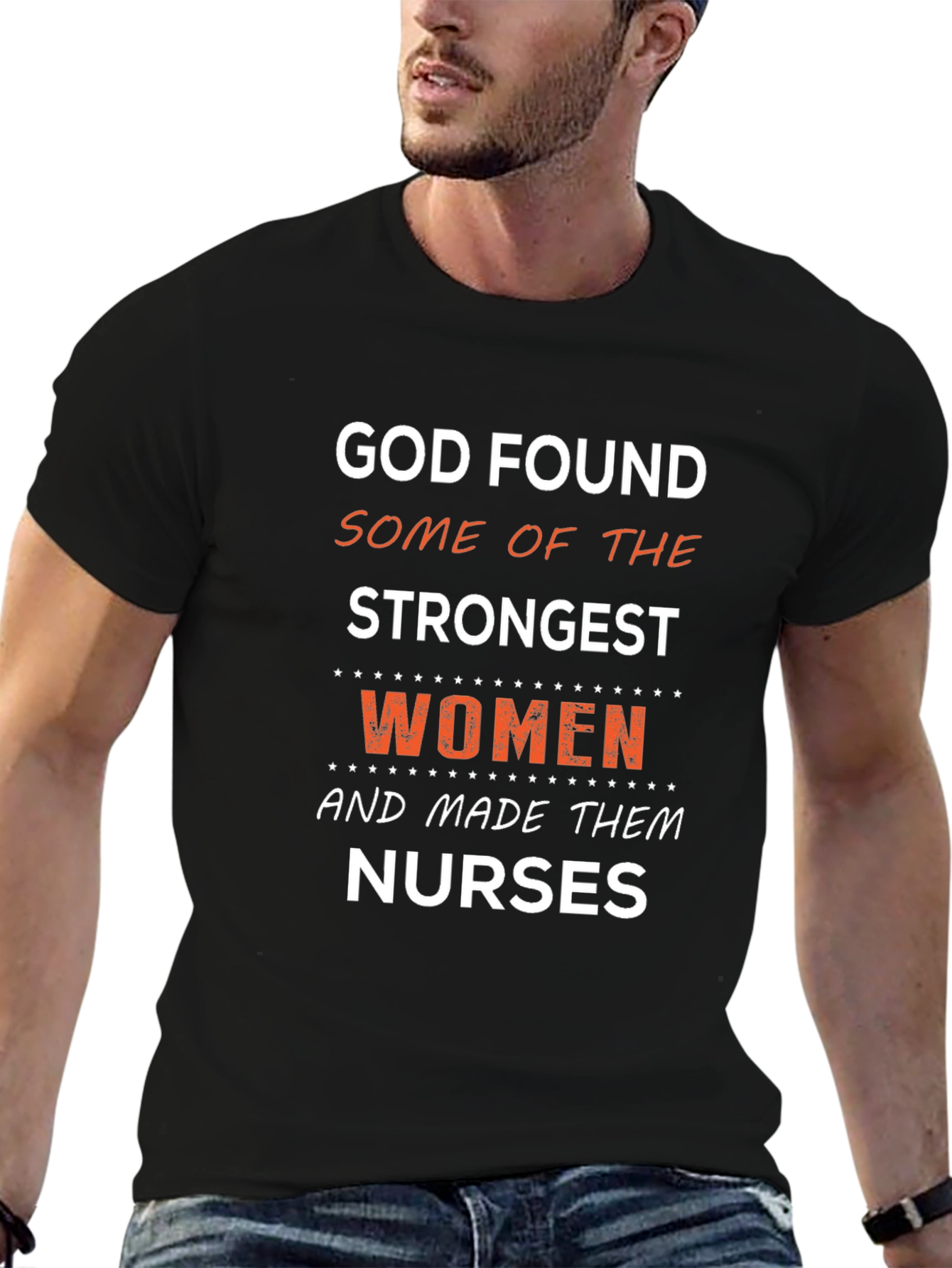 Strongest Women Nurses T-Shirt - Black Graphic Tee