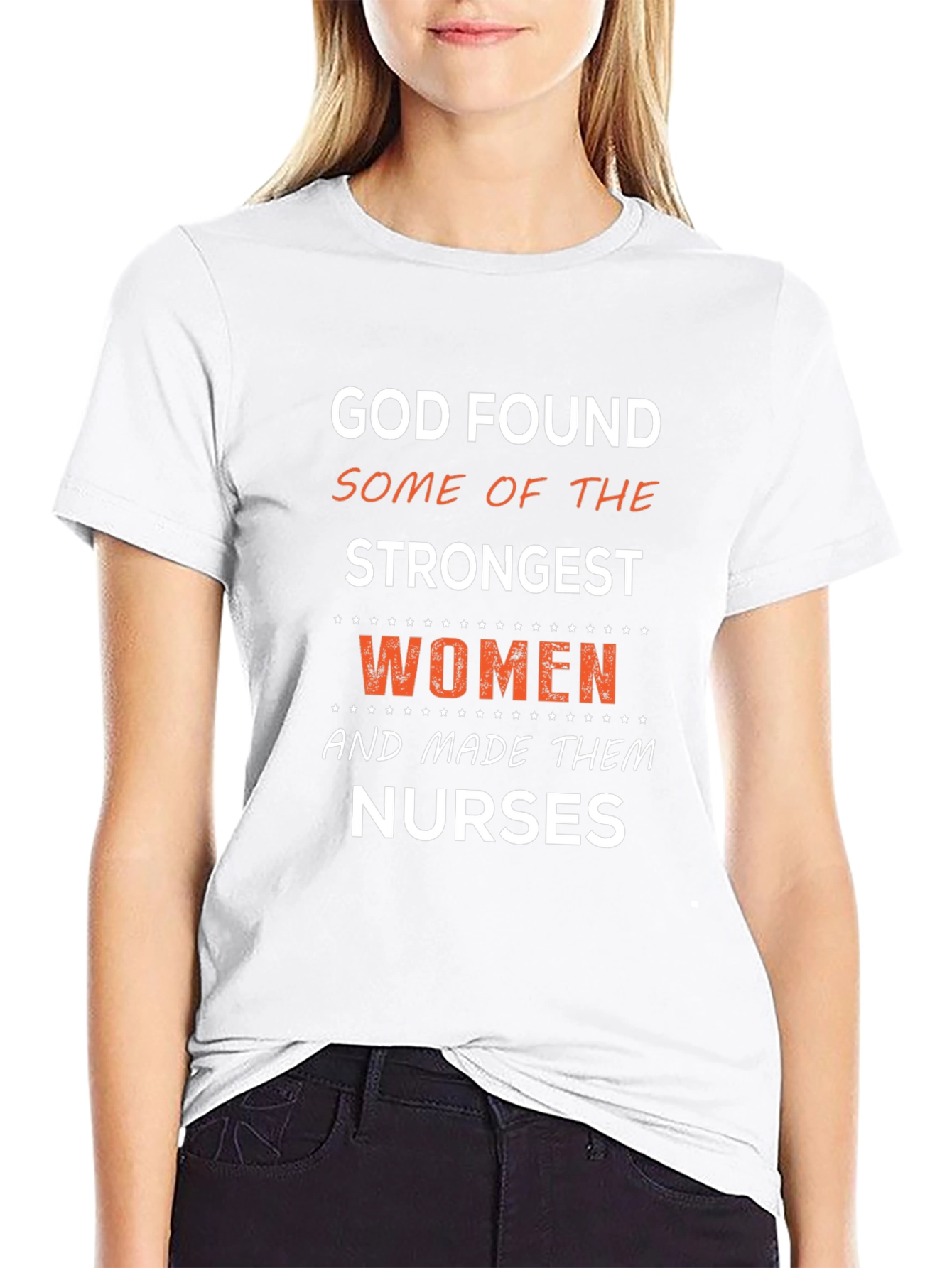Strongest Women Nurses T-Shirt - Black Graphic Tee