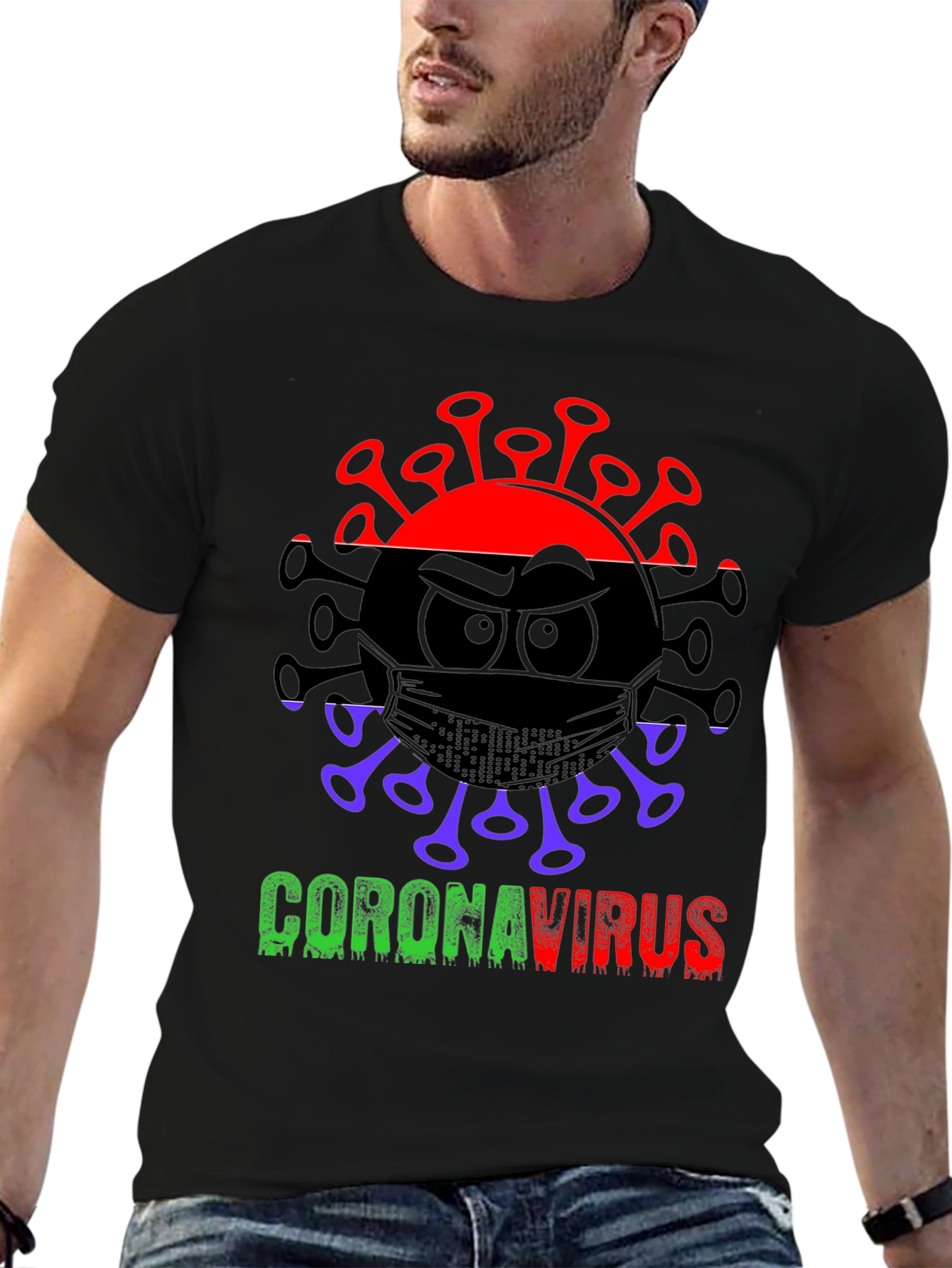 Coronavirus Graphic Tee - Black