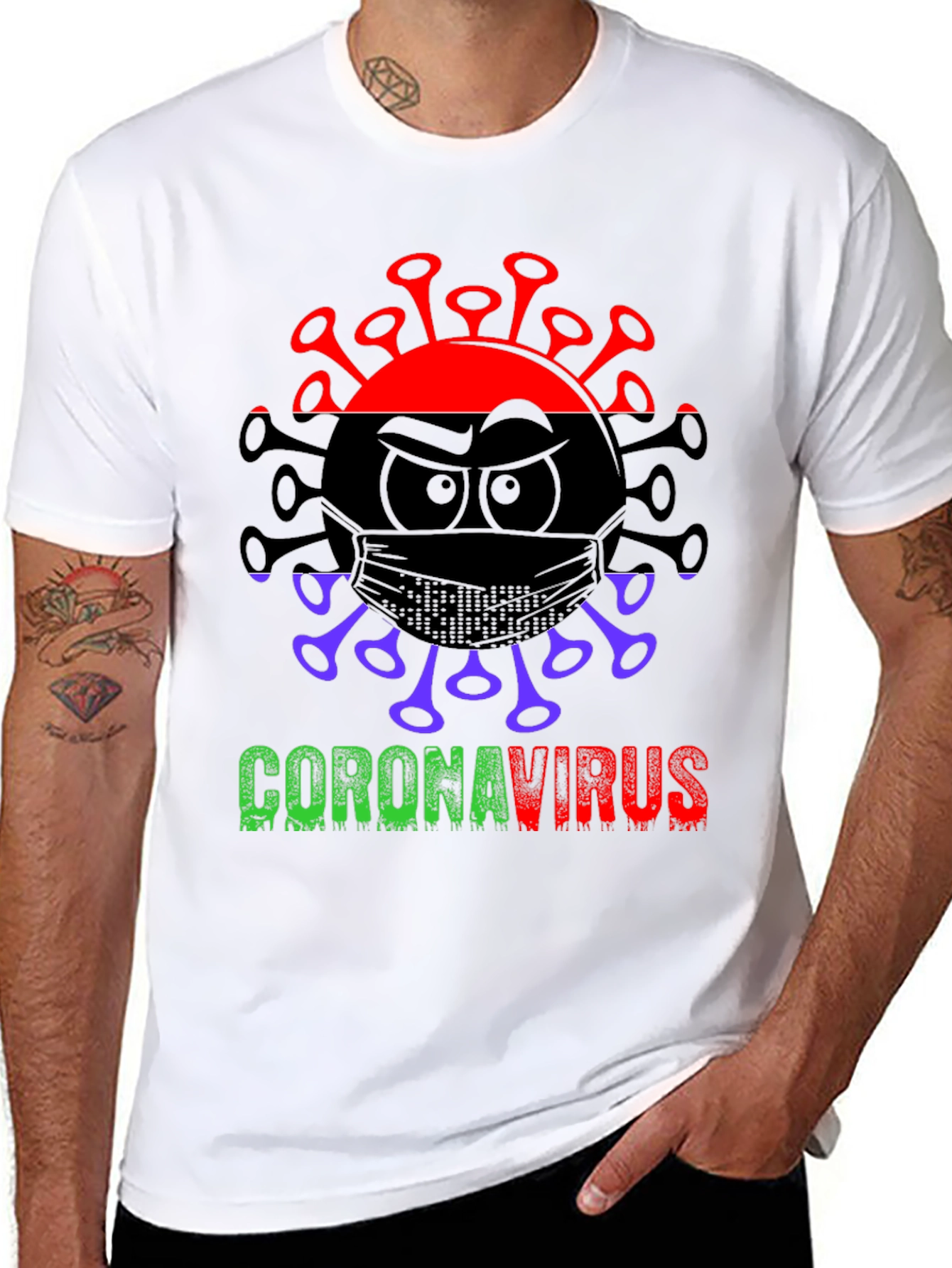 Coronavirus Graphic Tee - Black