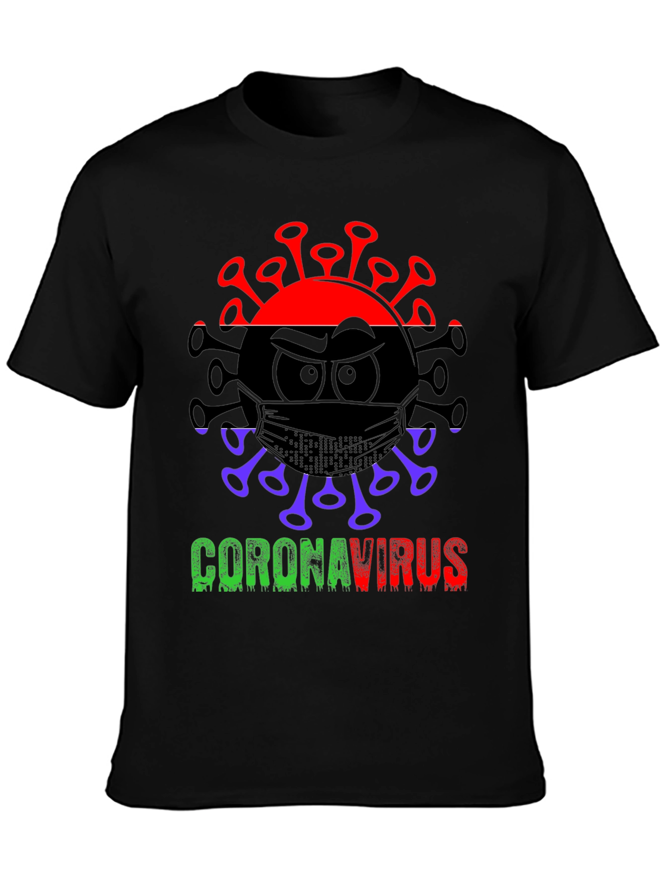 Coronavirus Graphic Tee - Black
