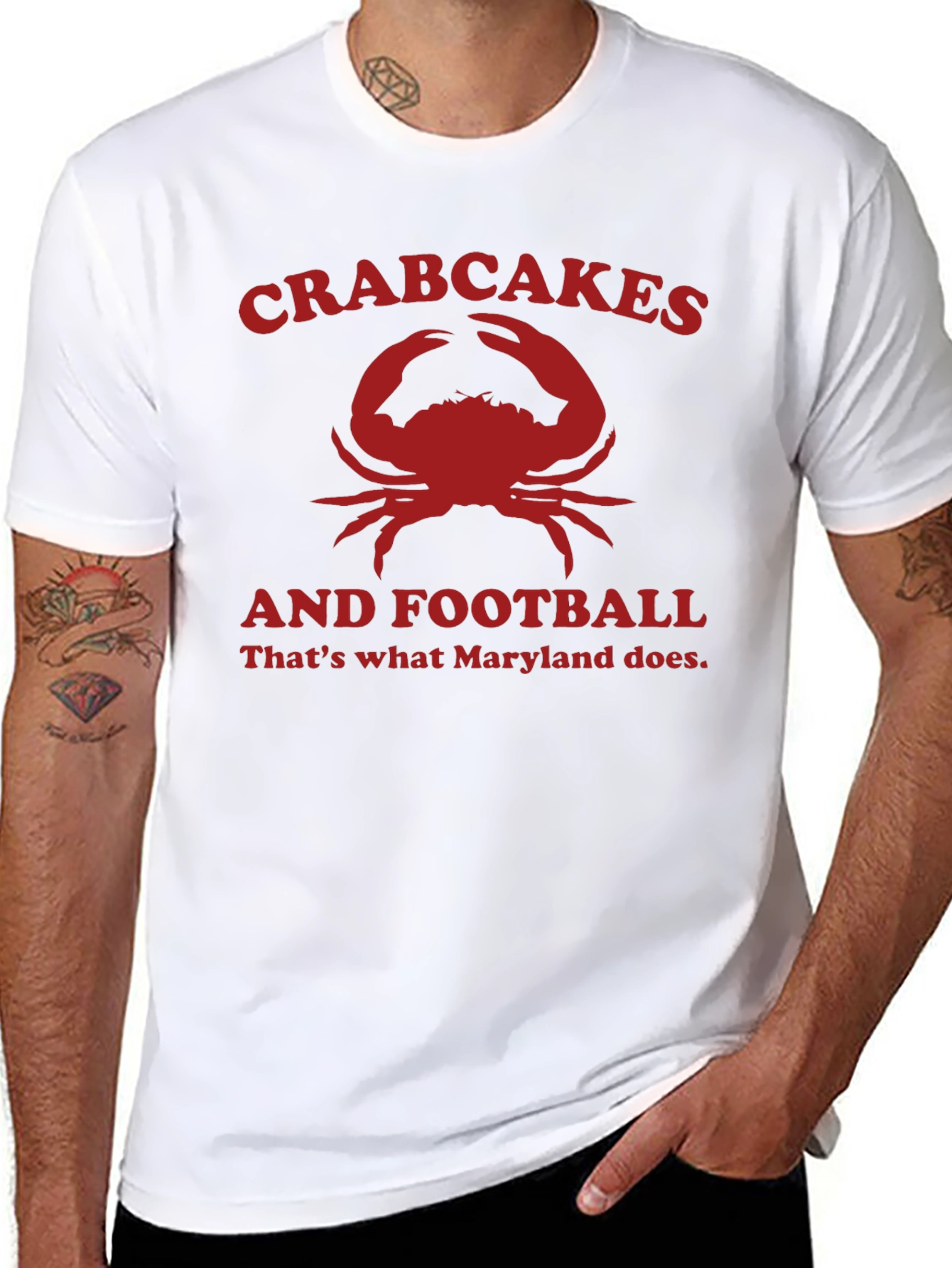 Crabcakes & Football Maryland T-Shirt