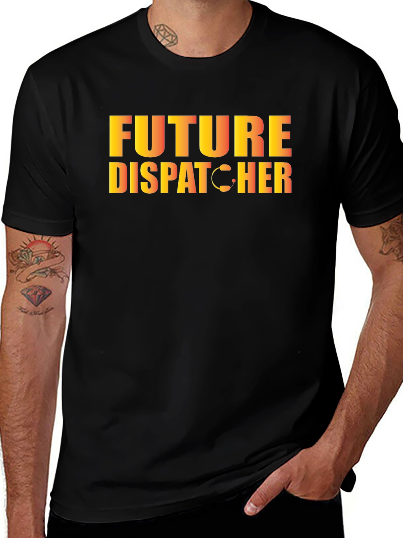 Future Dispatcher T-Shirt - Black Graphic Tee