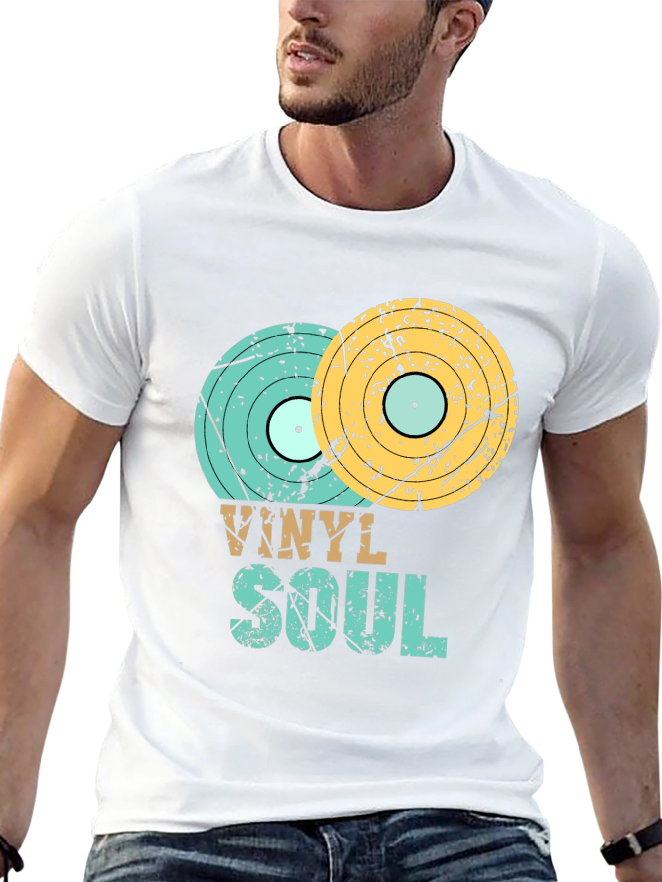 Vinyl Soul Graphic Tee - Retro Music Lover Shirt