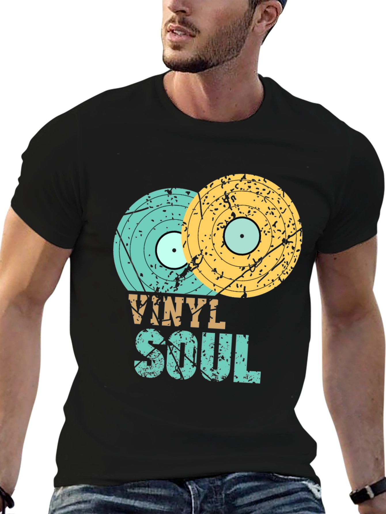 Vinyl Soul Graphic Tee - Retro Music Lover Shirt