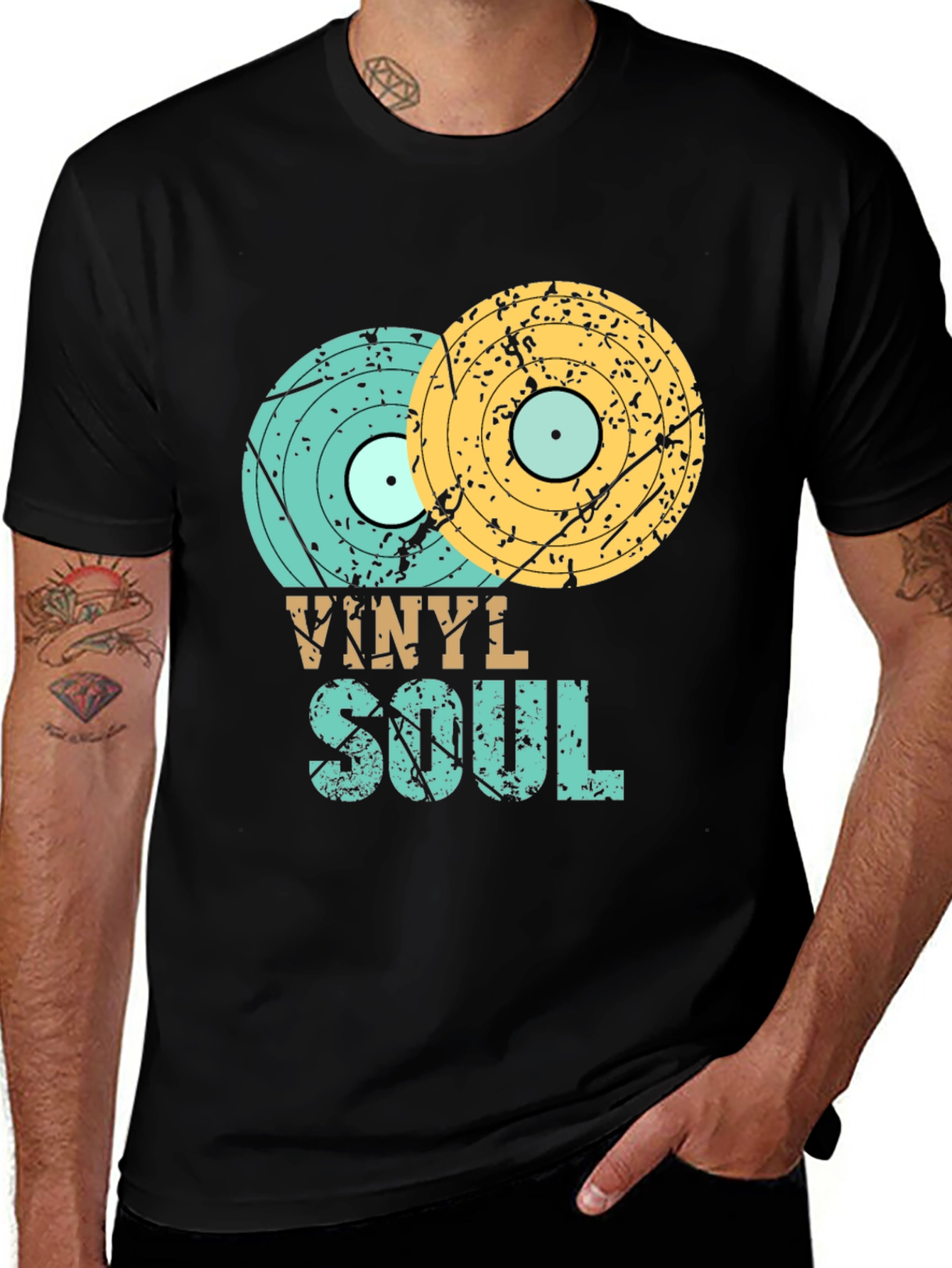 Vinyl Soul Graphic Tee - Retro Music Lover Shirt