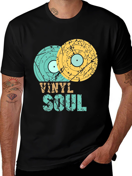 Vinyl Soul Graphic Tee - Retro Music Lover Shirt
