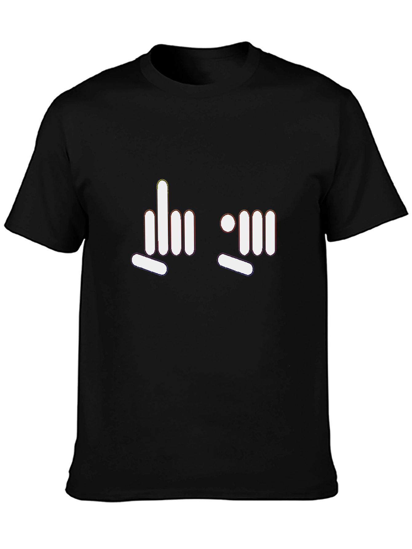 Modern Graphic Tee - Funny Finger Gesture Design