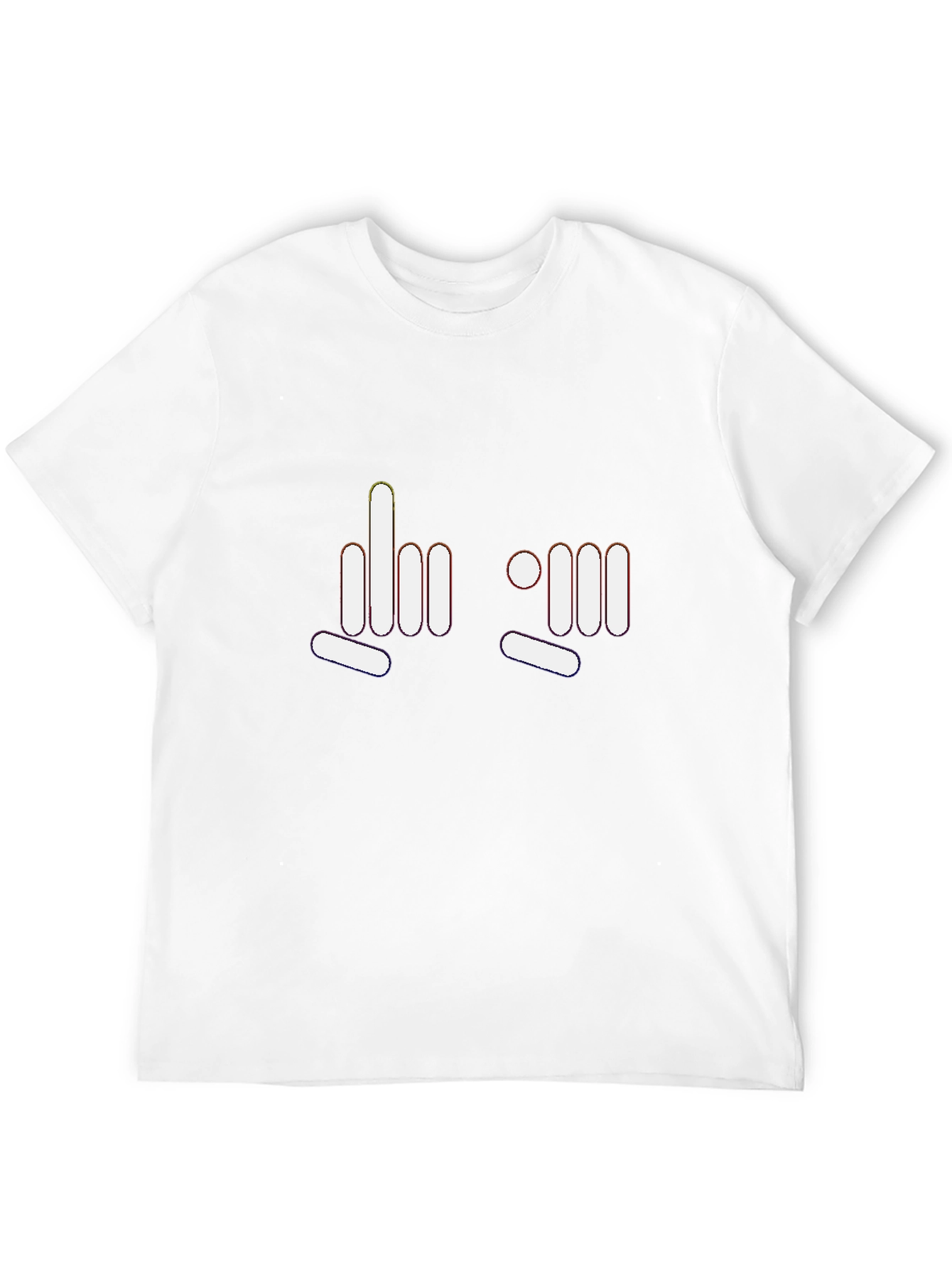 Modern Graphic Tee - Funny Finger Gesture Design