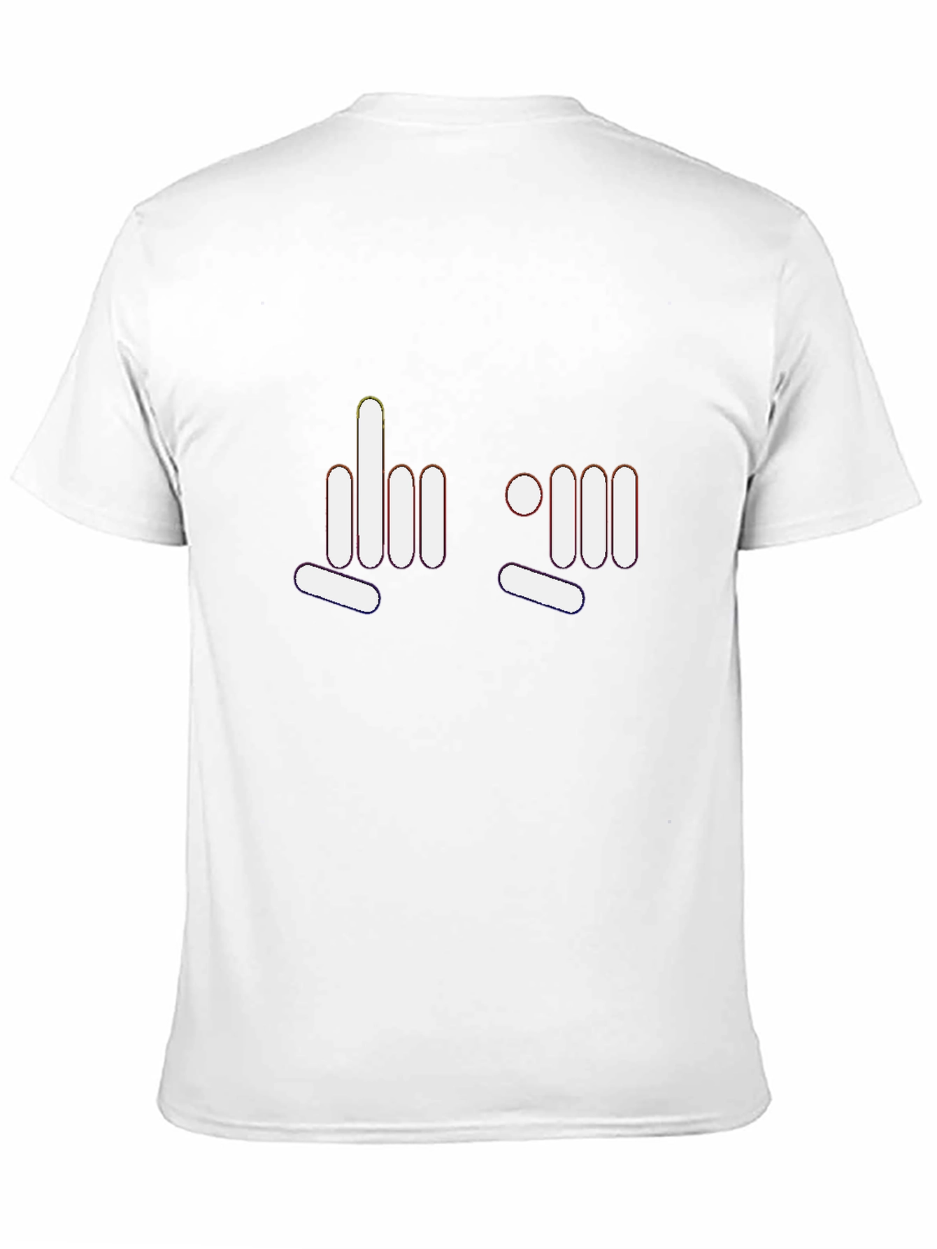 Modern Graphic Tee - Funny Finger Gesture Design