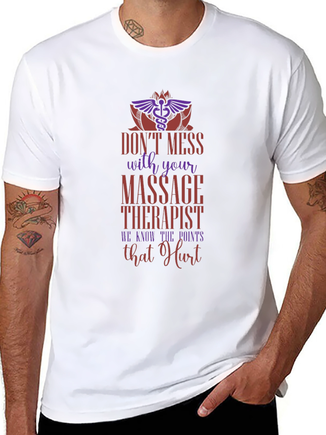 Dont Mess With Your Massage Therapist Black T-Shirt