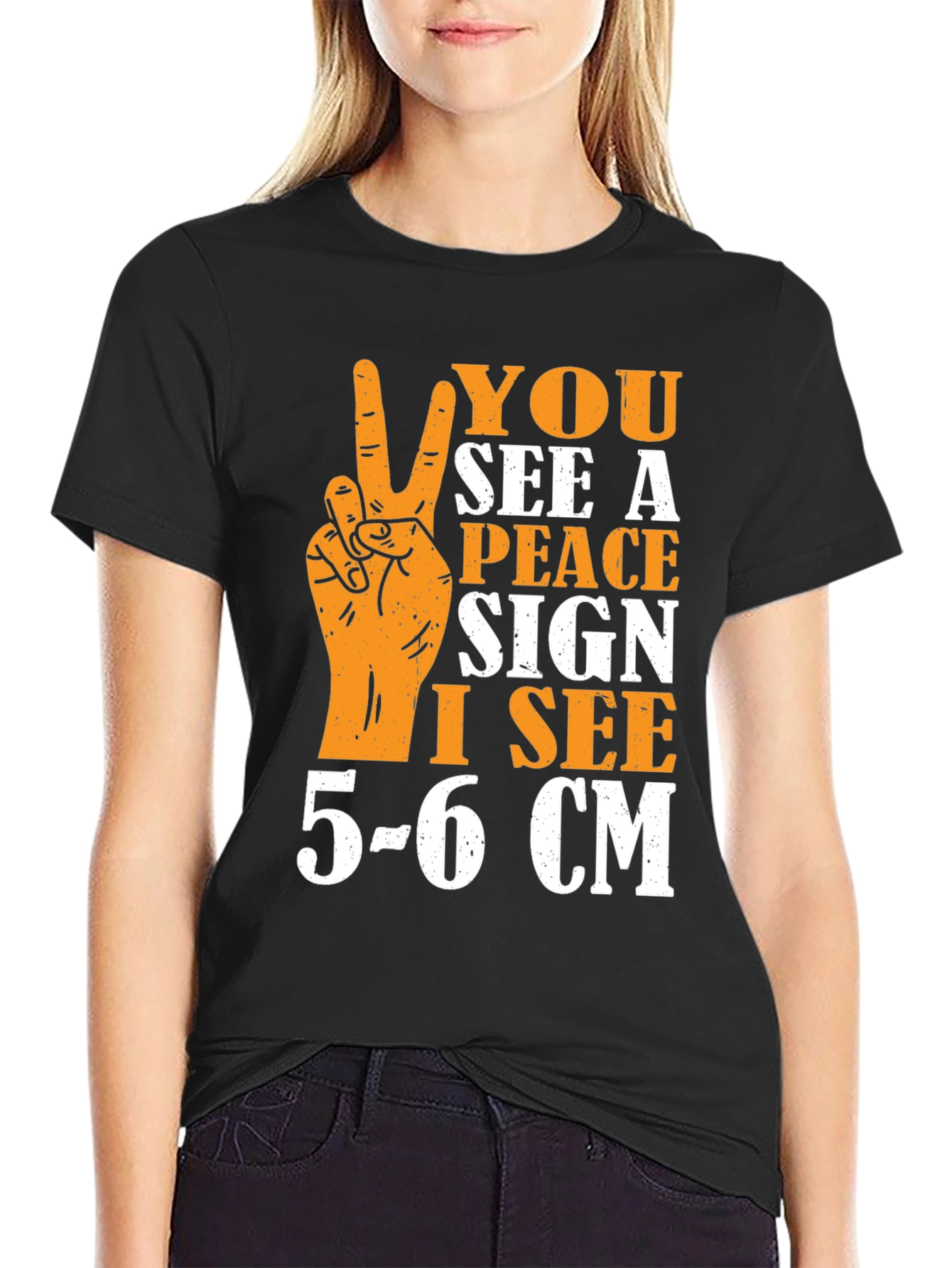 Peace Sign Humor Graphic T-Shirt
