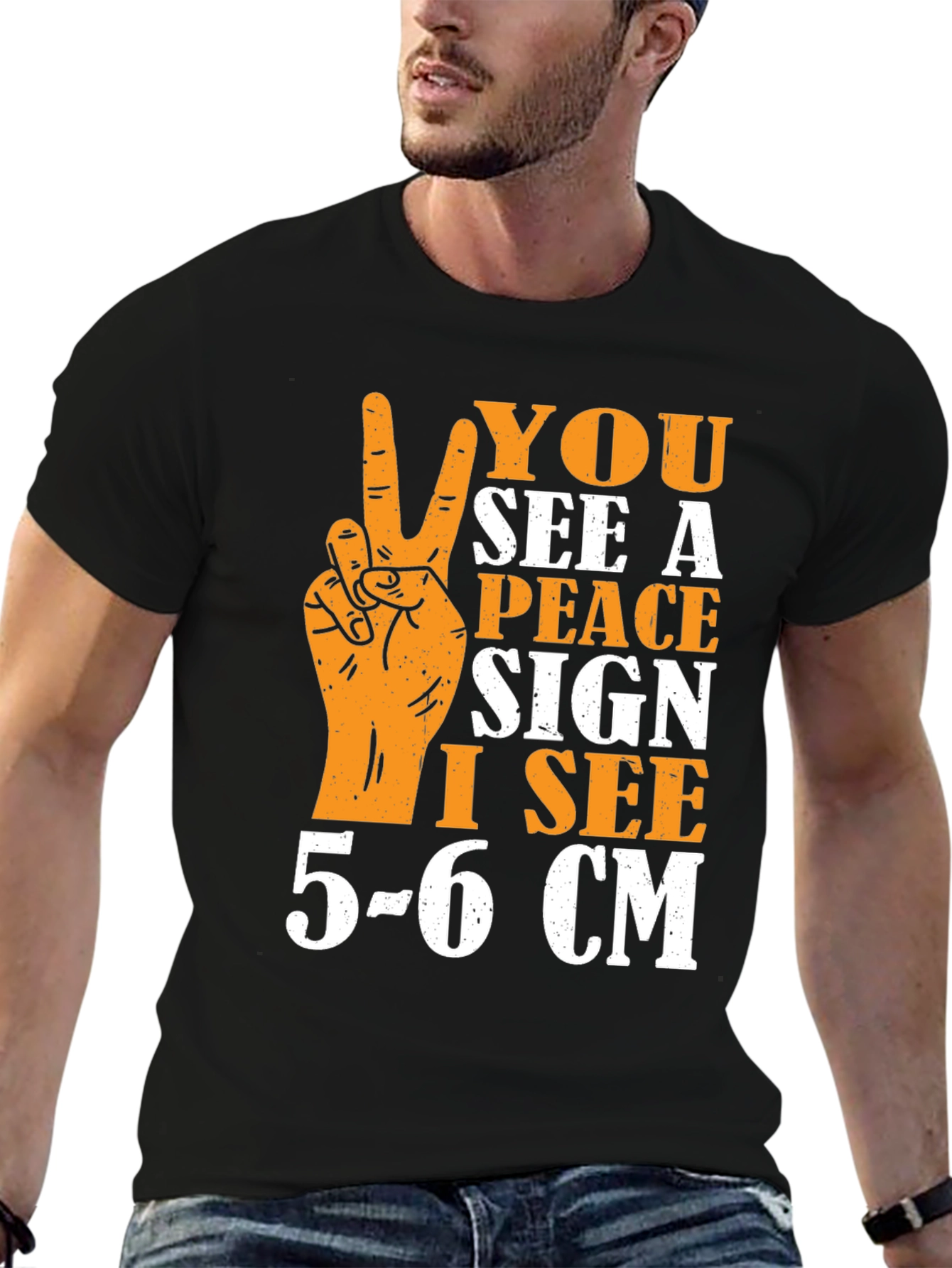Peace Sign Humor Graphic T-Shirt
