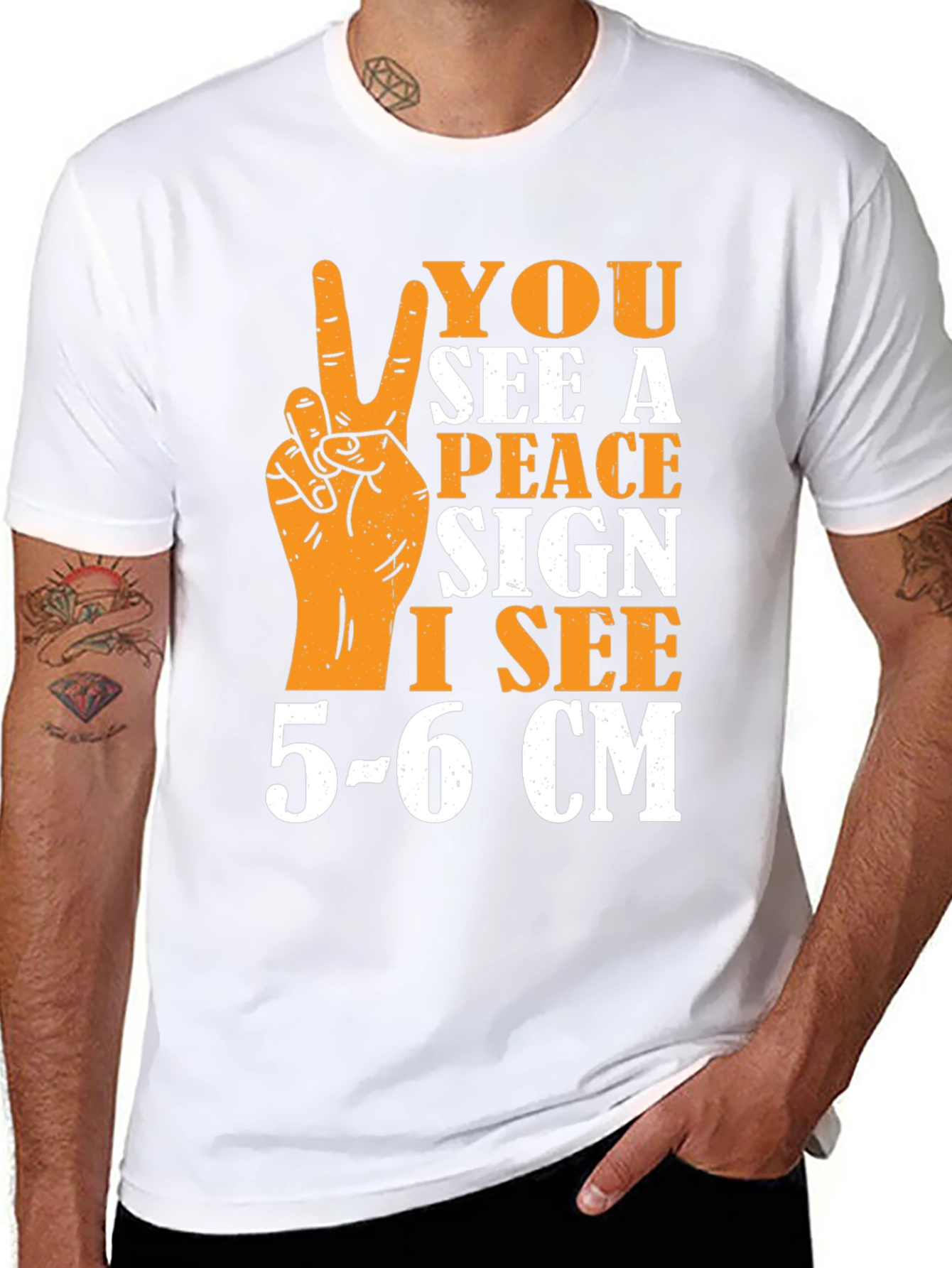 Peace Sign Humor Graphic T-Shirt