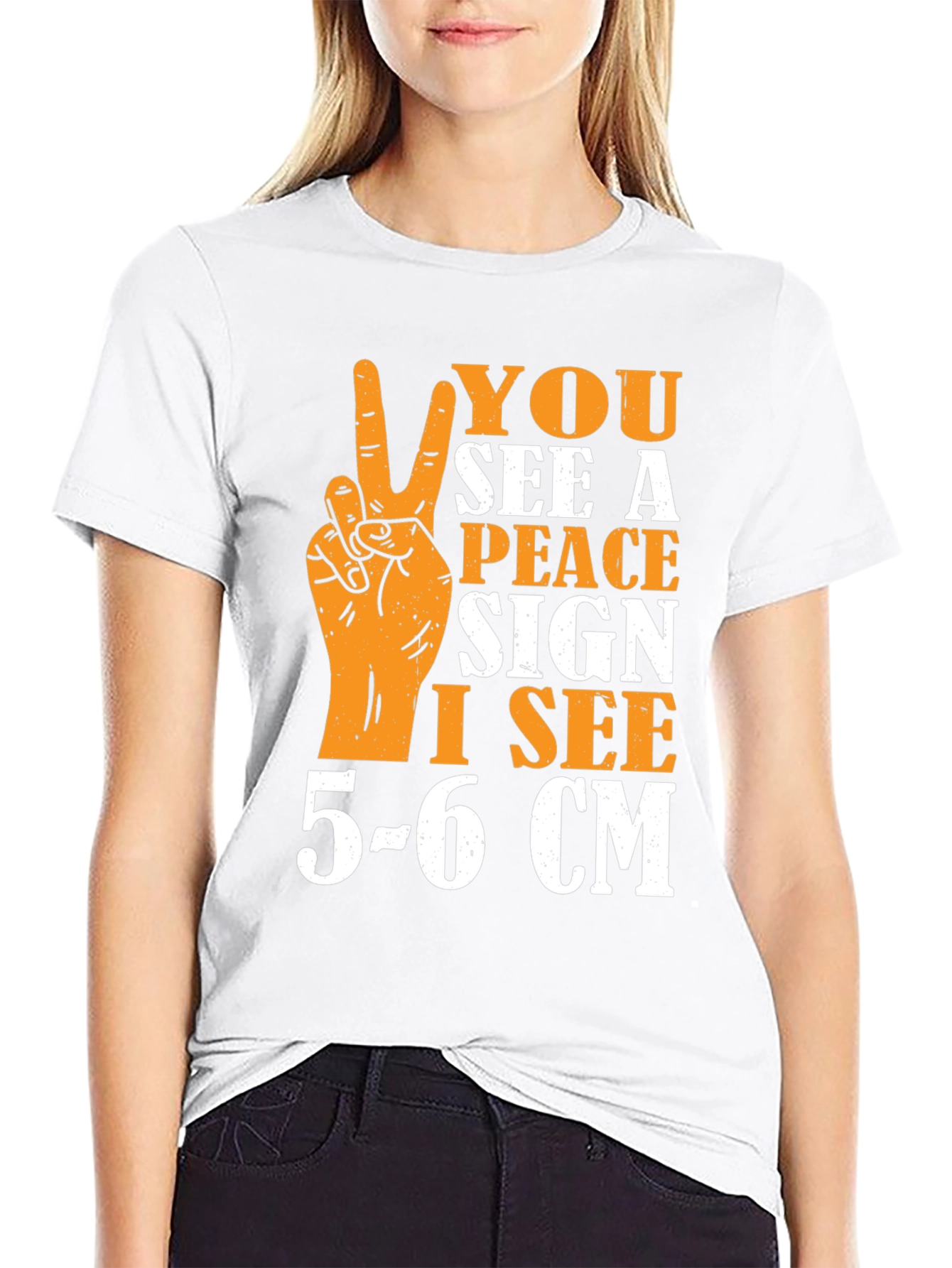 Peace Sign Humor Graphic T-Shirt