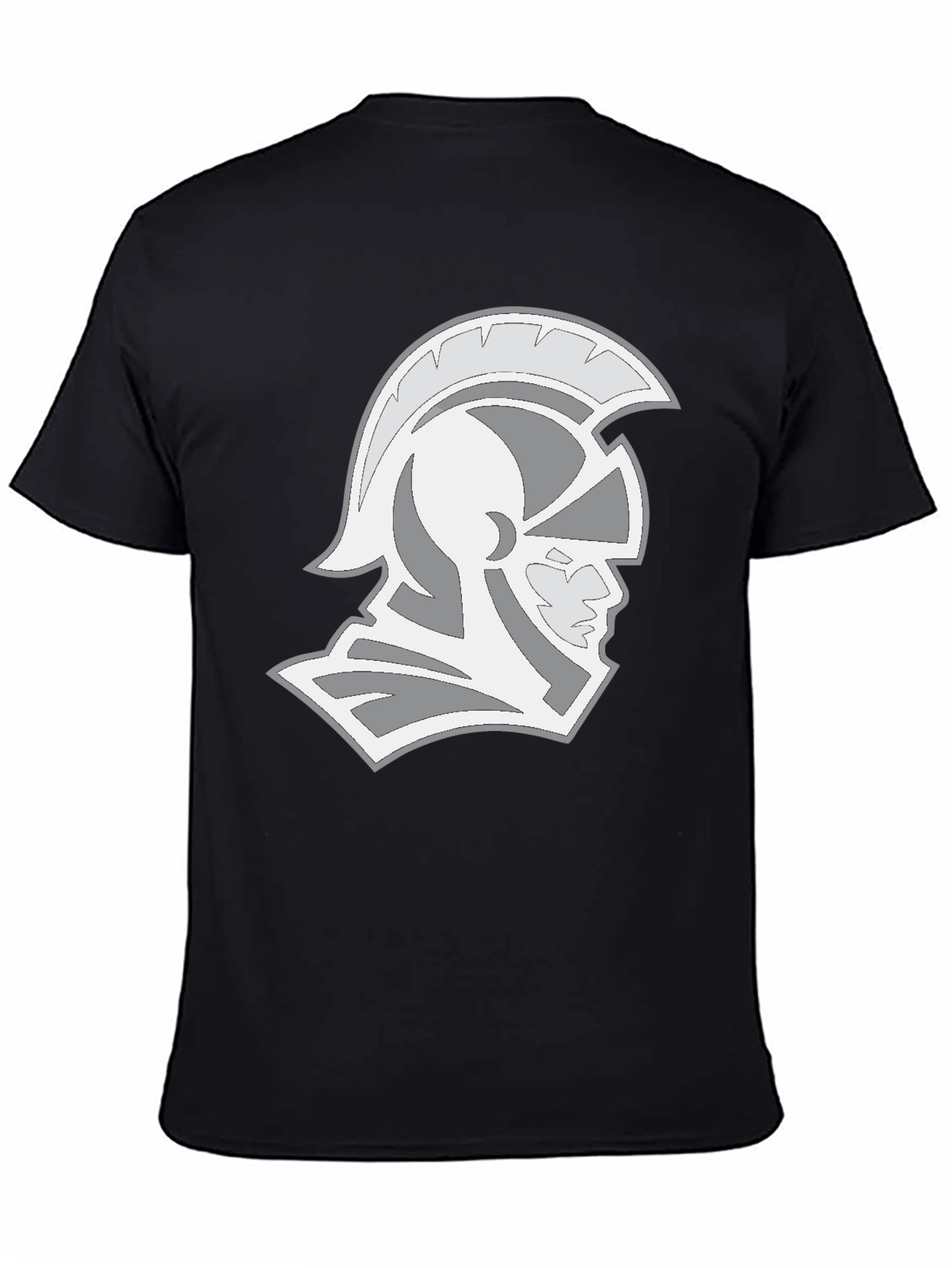 Spartan Helmet Graphic Tee - Black Cotton T-Shirt