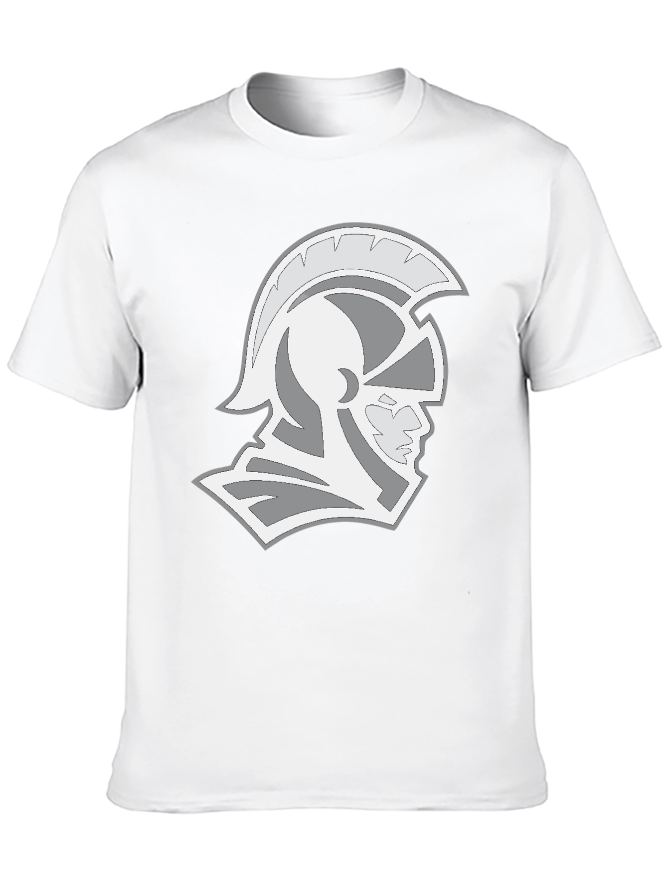 Spartan Helmet Graphic Tee - Black Cotton T-Shirt