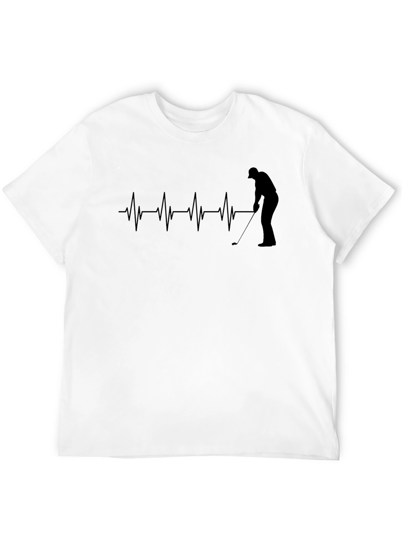 Golf Heartbeat T-Shirt - Golfer Gift