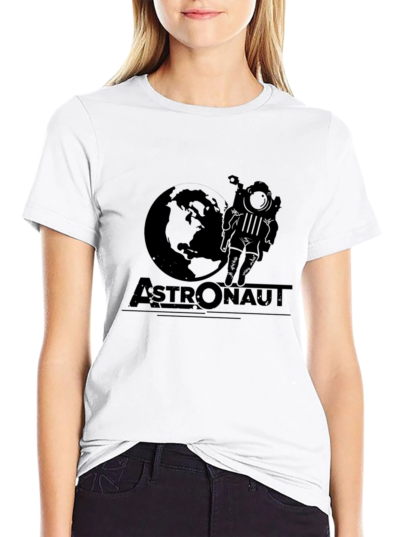 Astronaut Graphic T-Shirt - Black