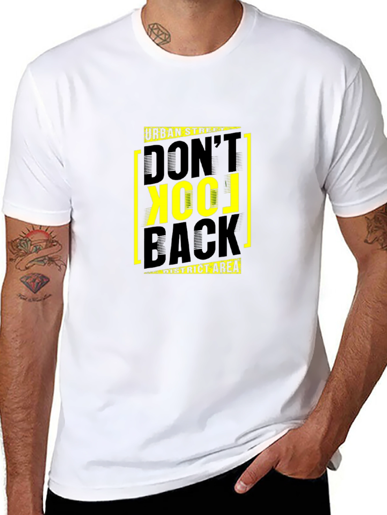 Urban Street Dont Look Back Black T-Shirt