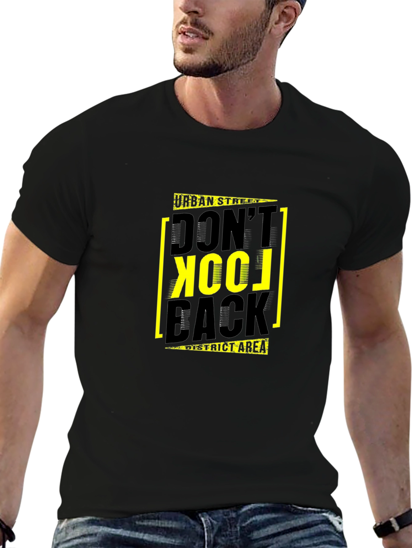 Urban Street Dont Look Back Black T-Shirt