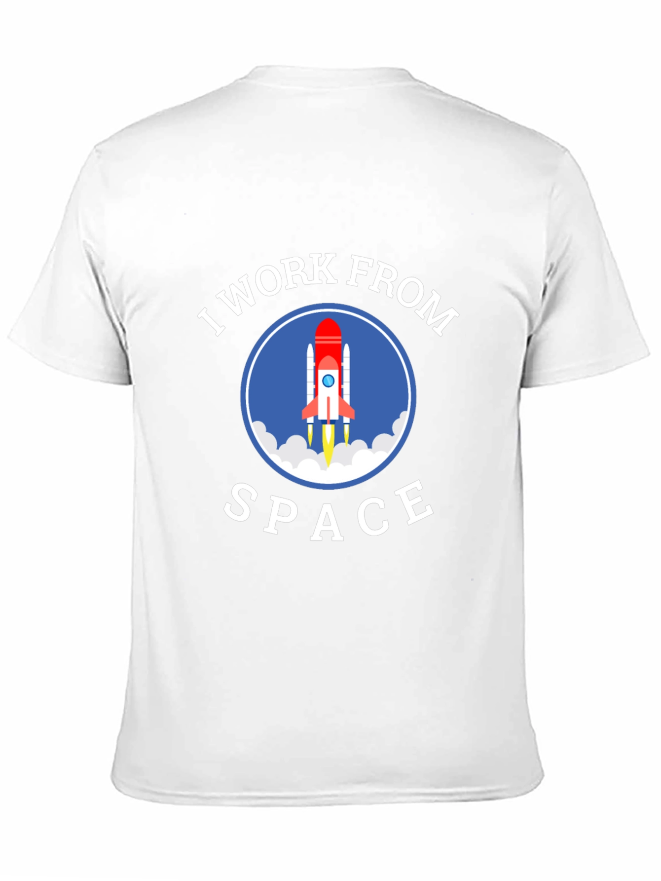 I Work From Space Graphic T-Shirt - Black