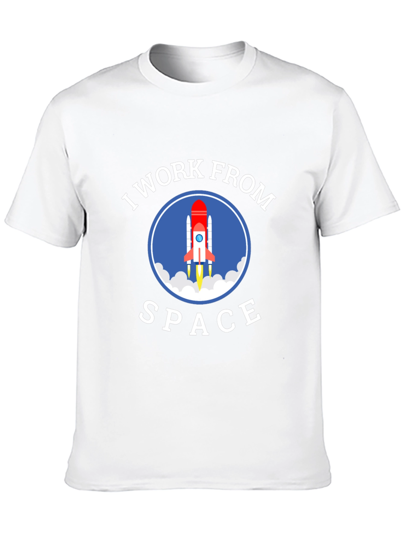 I Work From Space Graphic T-Shirt - Black