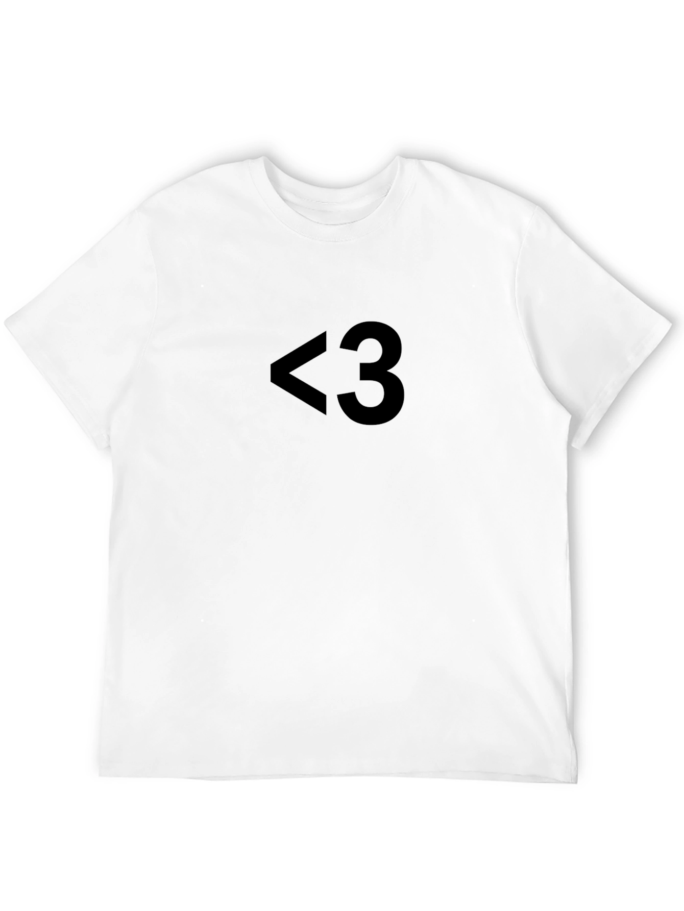 Minimalist <3 Graphic Black T-Shirt