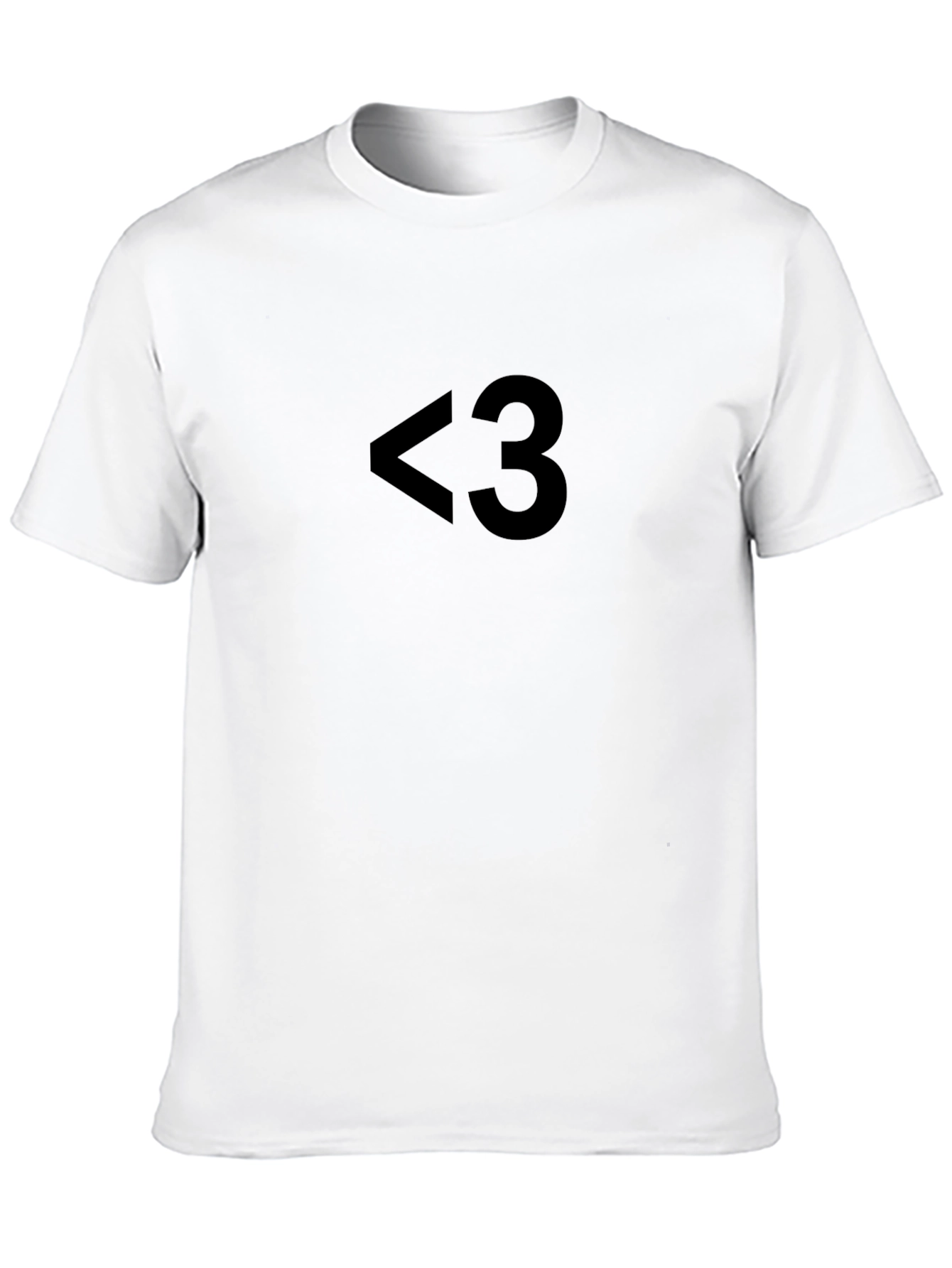 Minimalist <3 Graphic Black T-Shirt