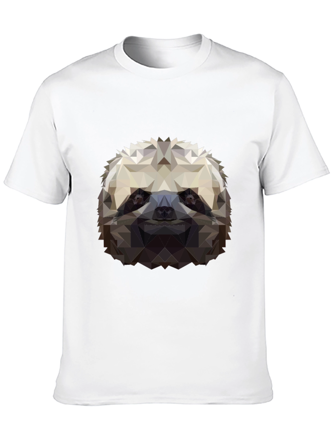 Geometric Sloth Graphic Tee - Black
