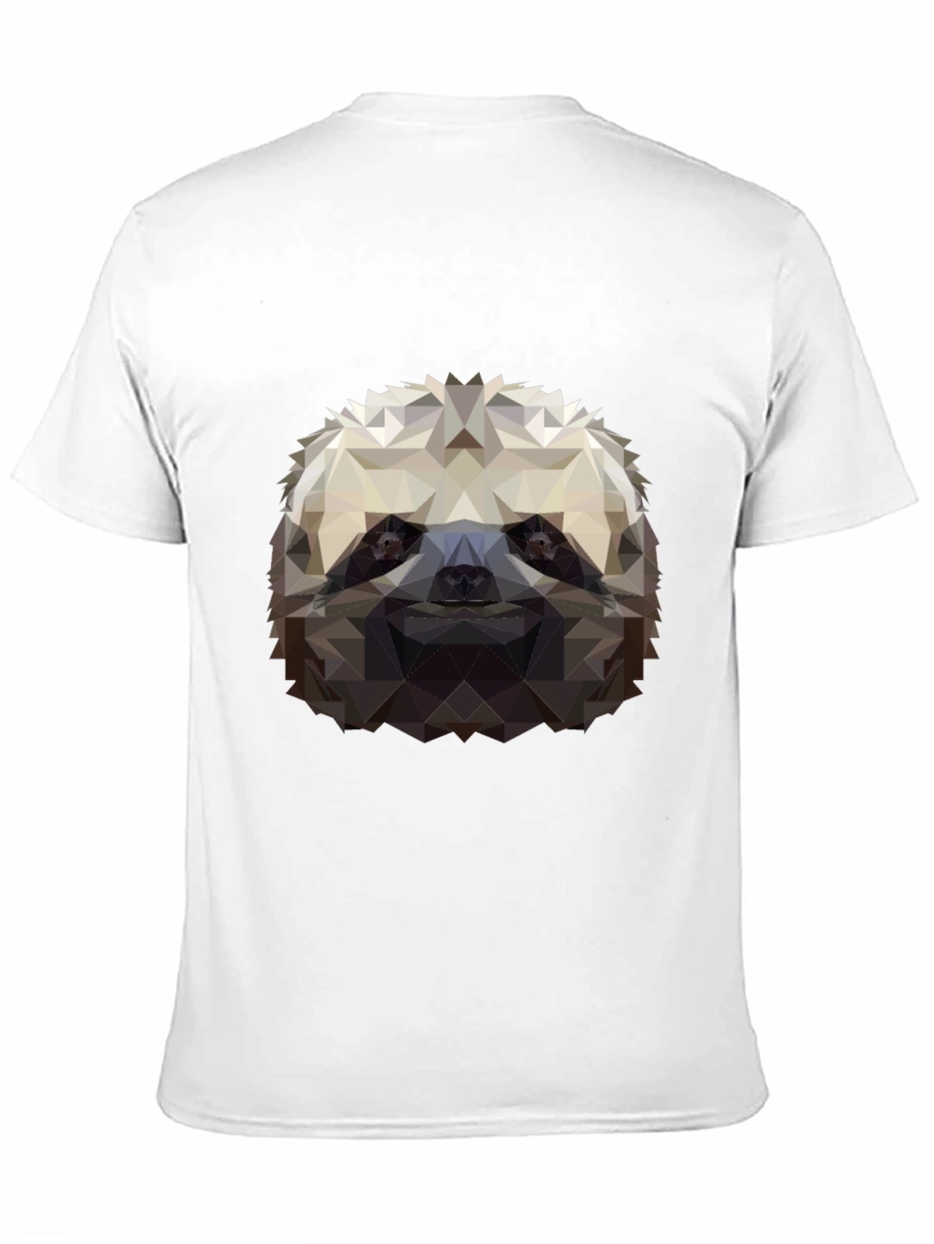 Geometric Sloth Graphic Tee - Black