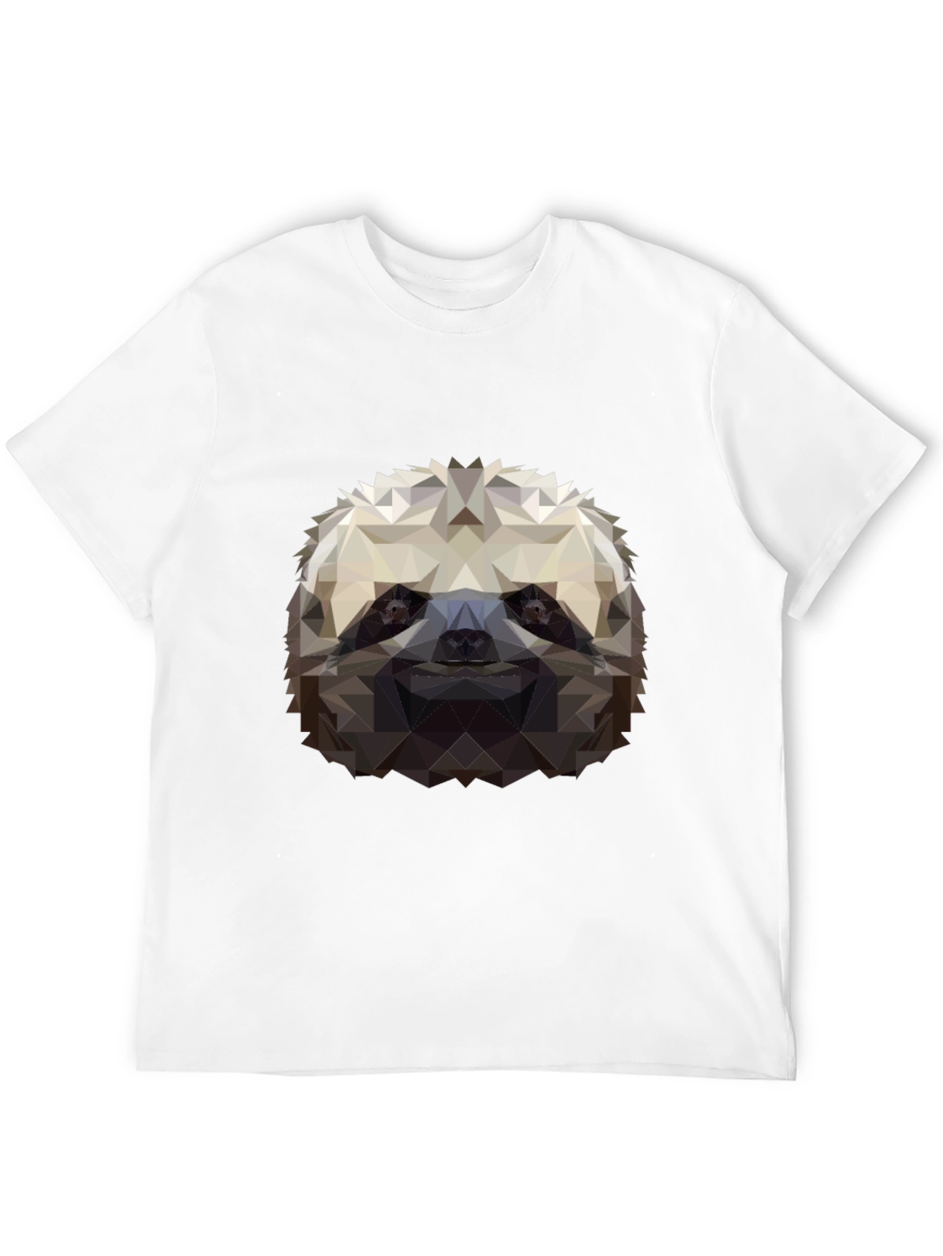 Geometric Sloth Graphic Tee - Black