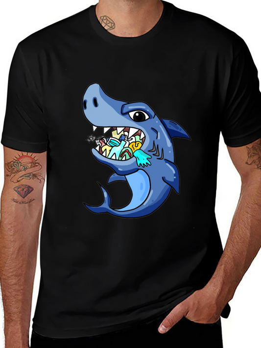 Shark Eating Masks Funny T-Shirt