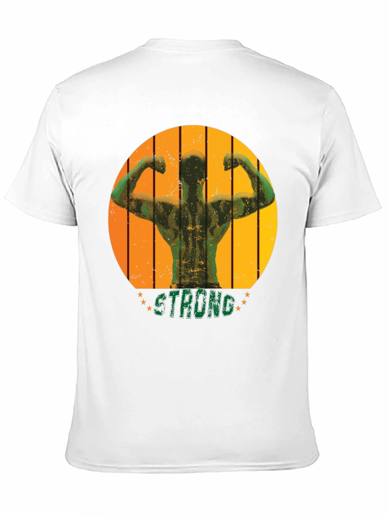 Mens Black Strong Muscle Graphic T-Shirt