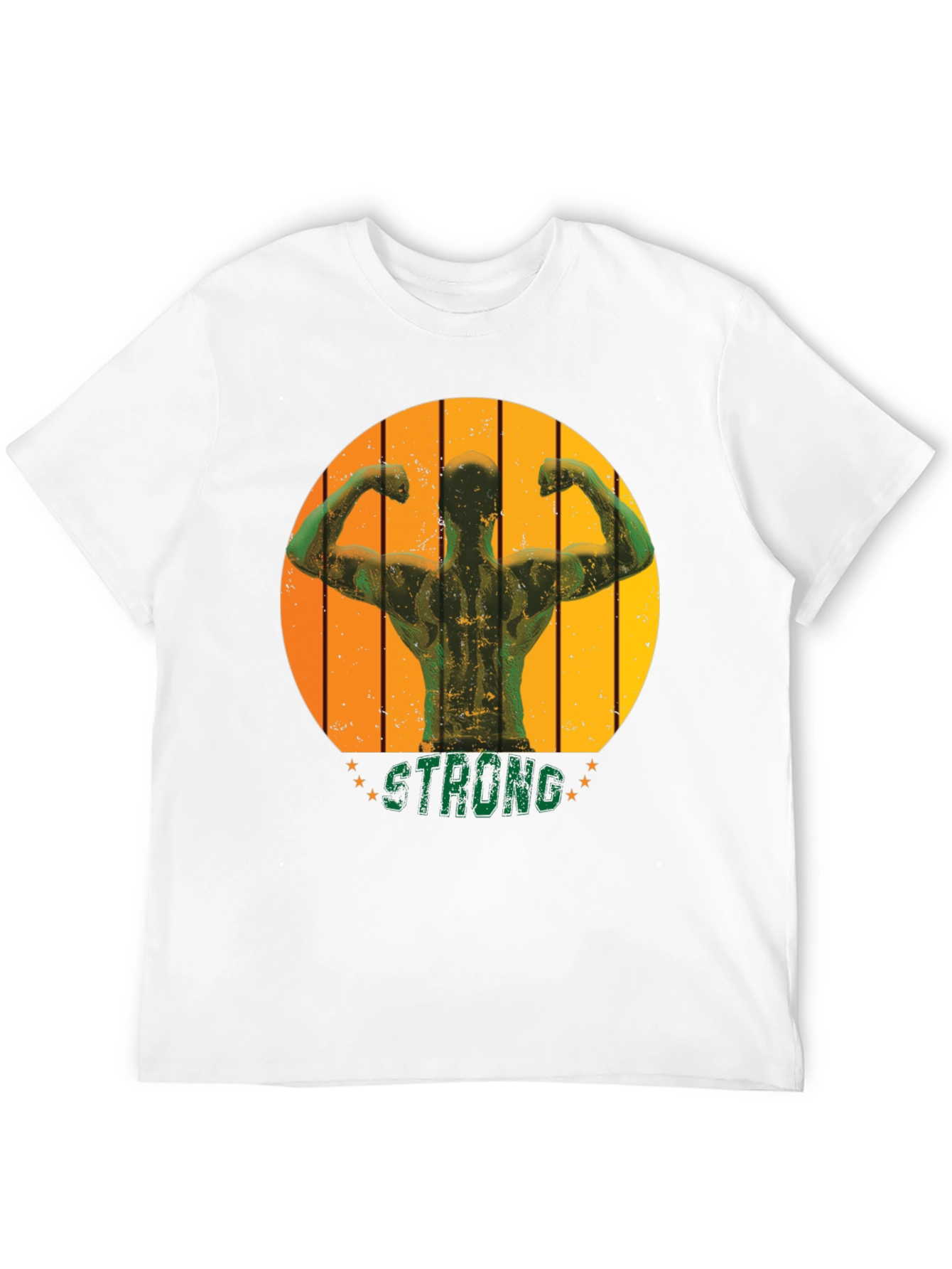 Mens Black Strong Muscle Graphic T-Shirt