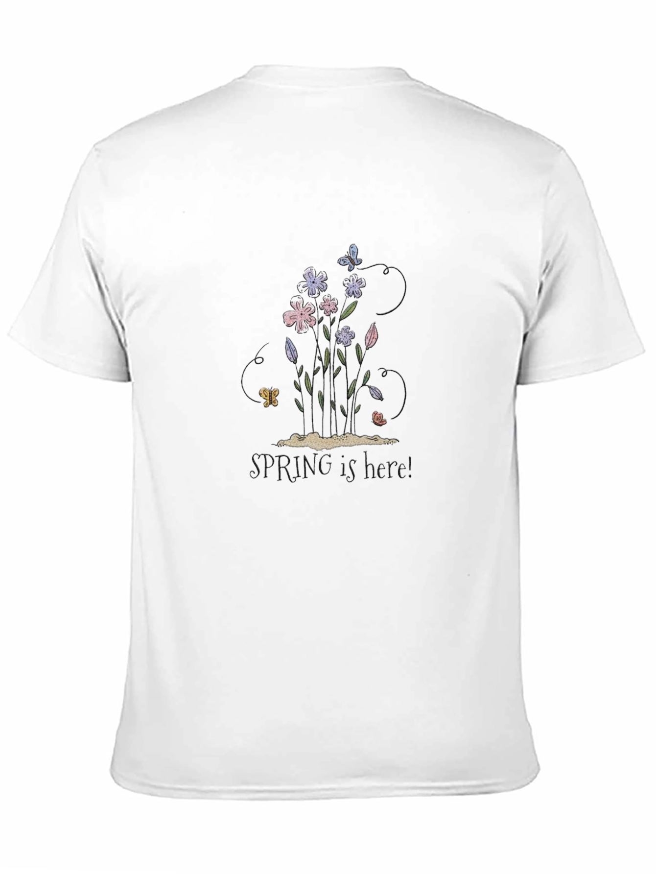 Spring is Here! Graphic Black T-Shirt