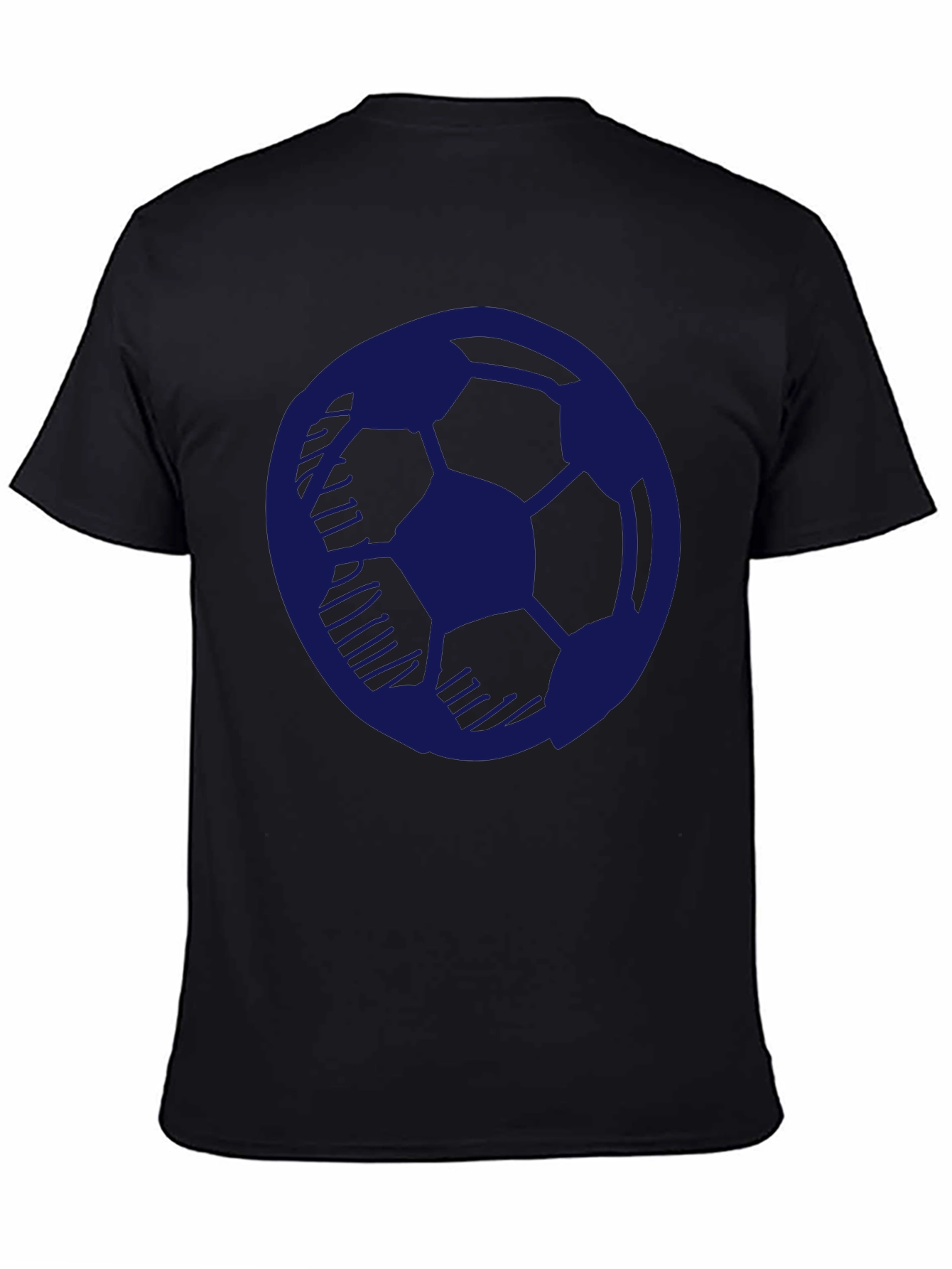 Soccer Ball Graphic Tee - Casual Mens Black T-Shirt
