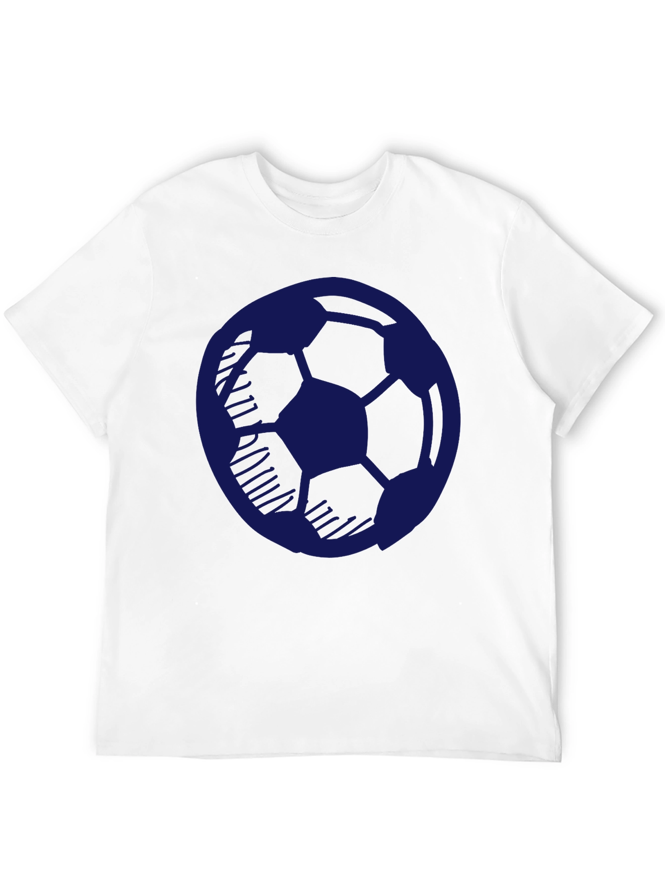 Soccer Ball Graphic Tee - Casual Mens Black T-Shirt