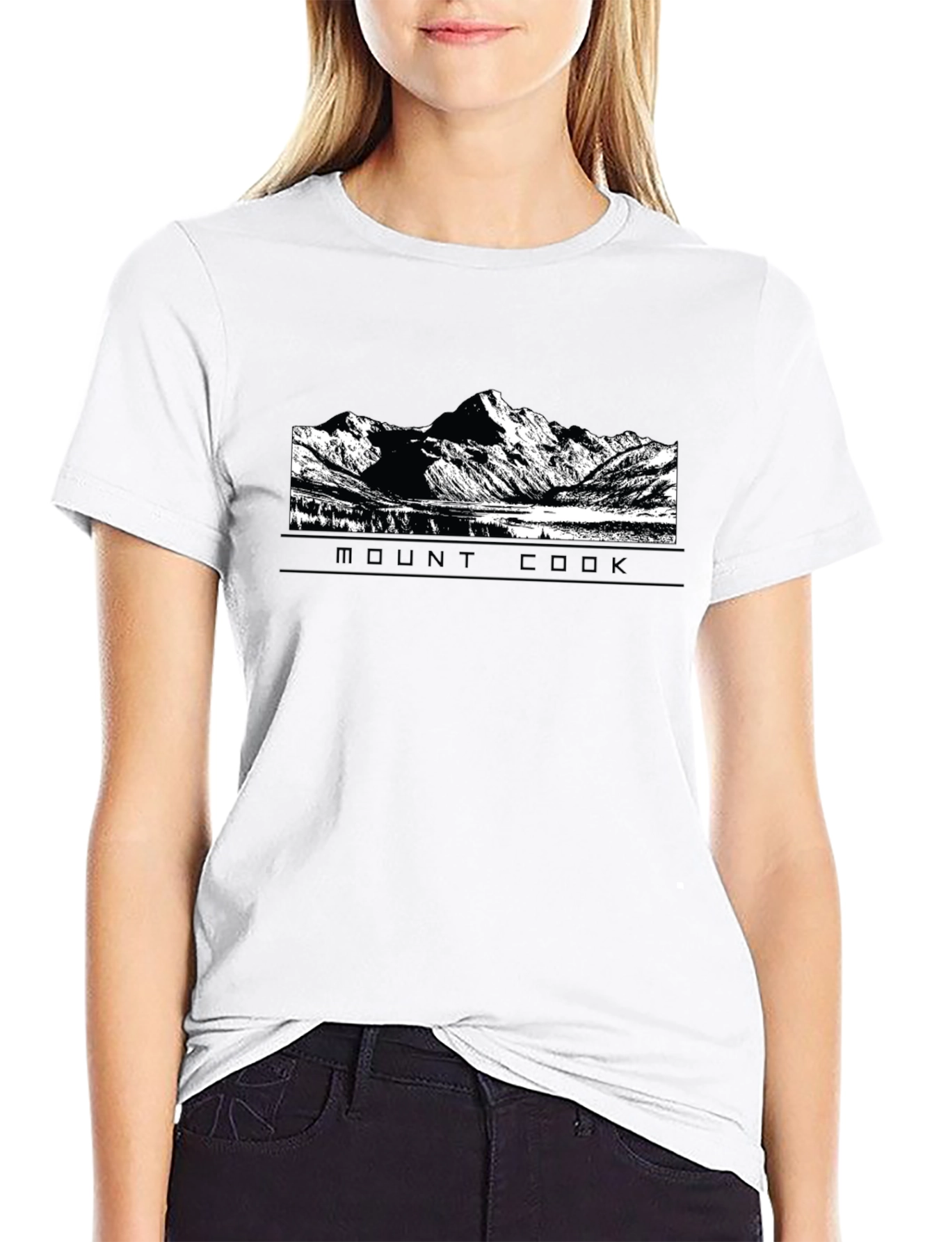 Mount Cook Graphic Tee - Black